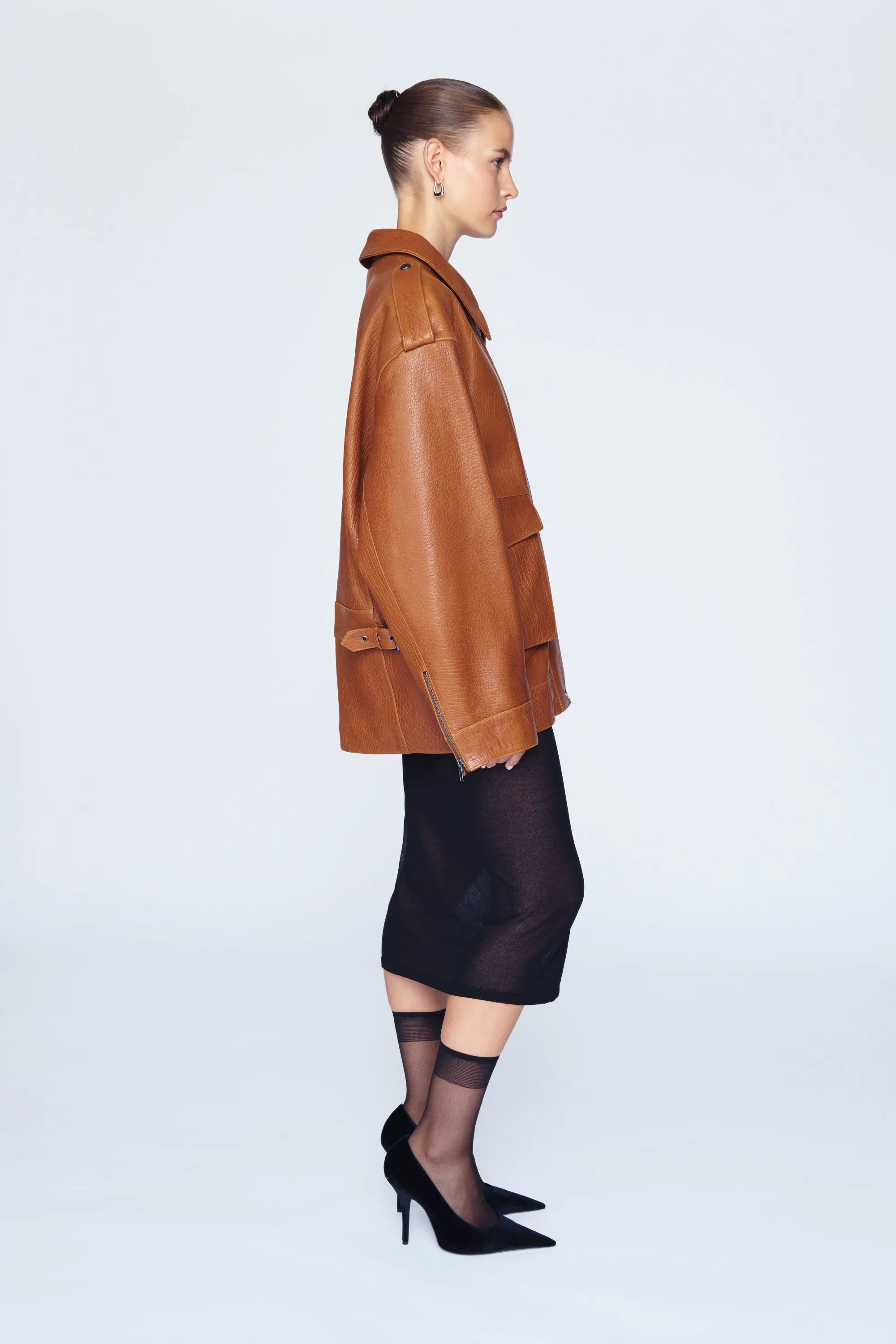 Opal Leather Jacket sold by DUCIE product image thumbnail 2