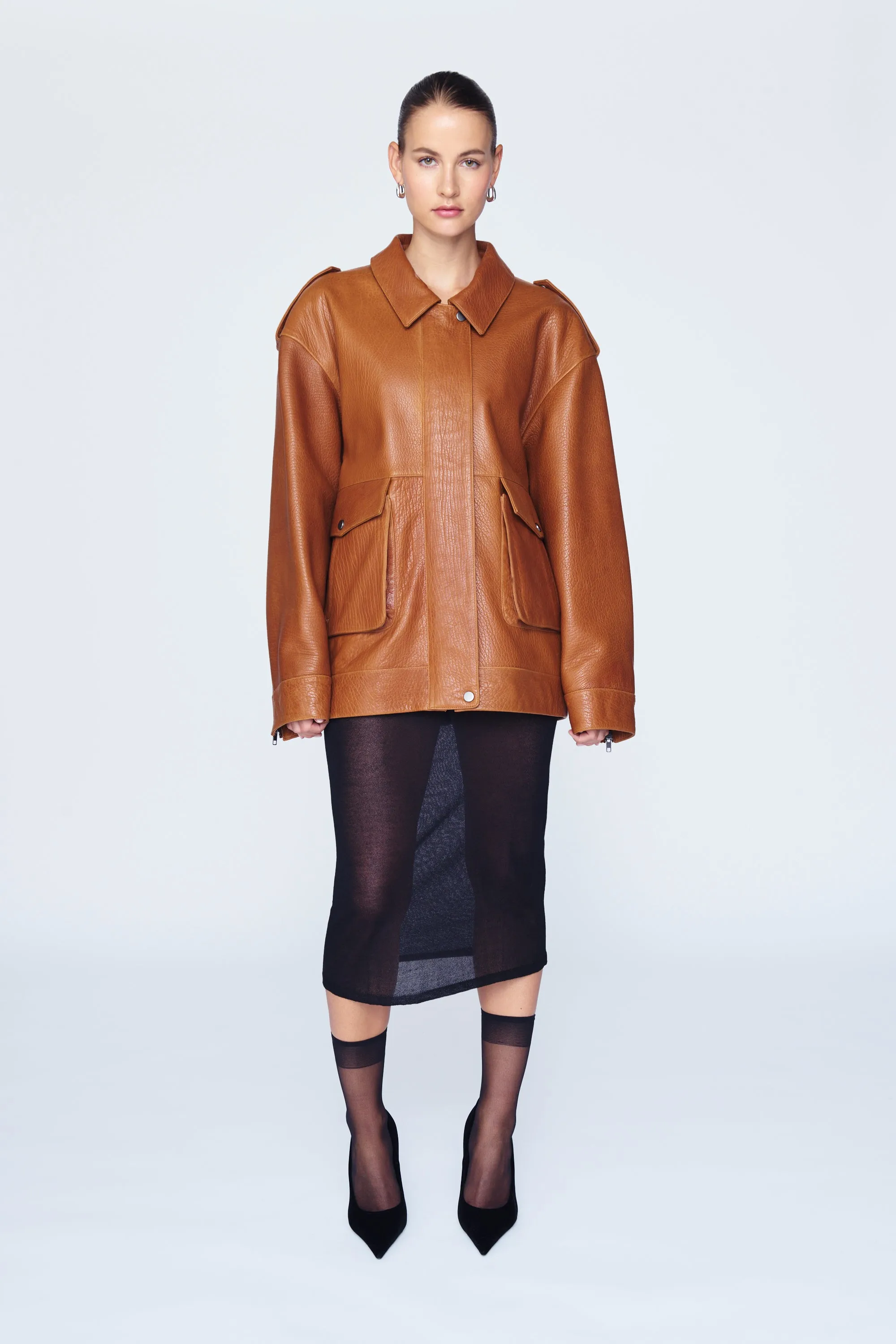 Opal Leather Jacket sold by DUCIE