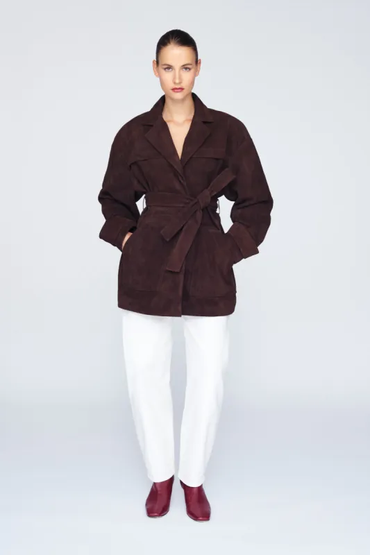 Bettina Suede Jacket sold by DUCIE