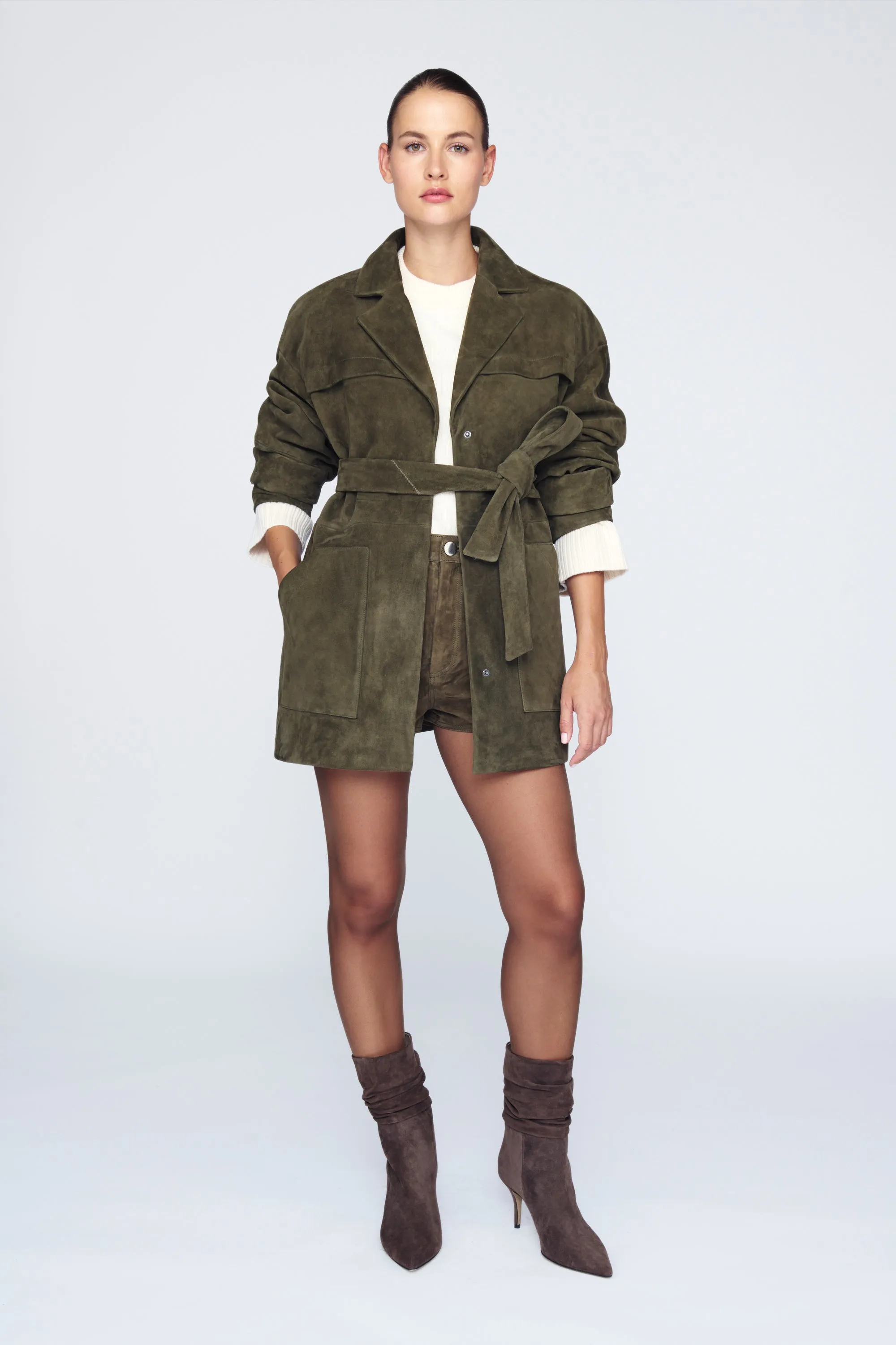 Bettina Suede Jacket sold by DUCIE