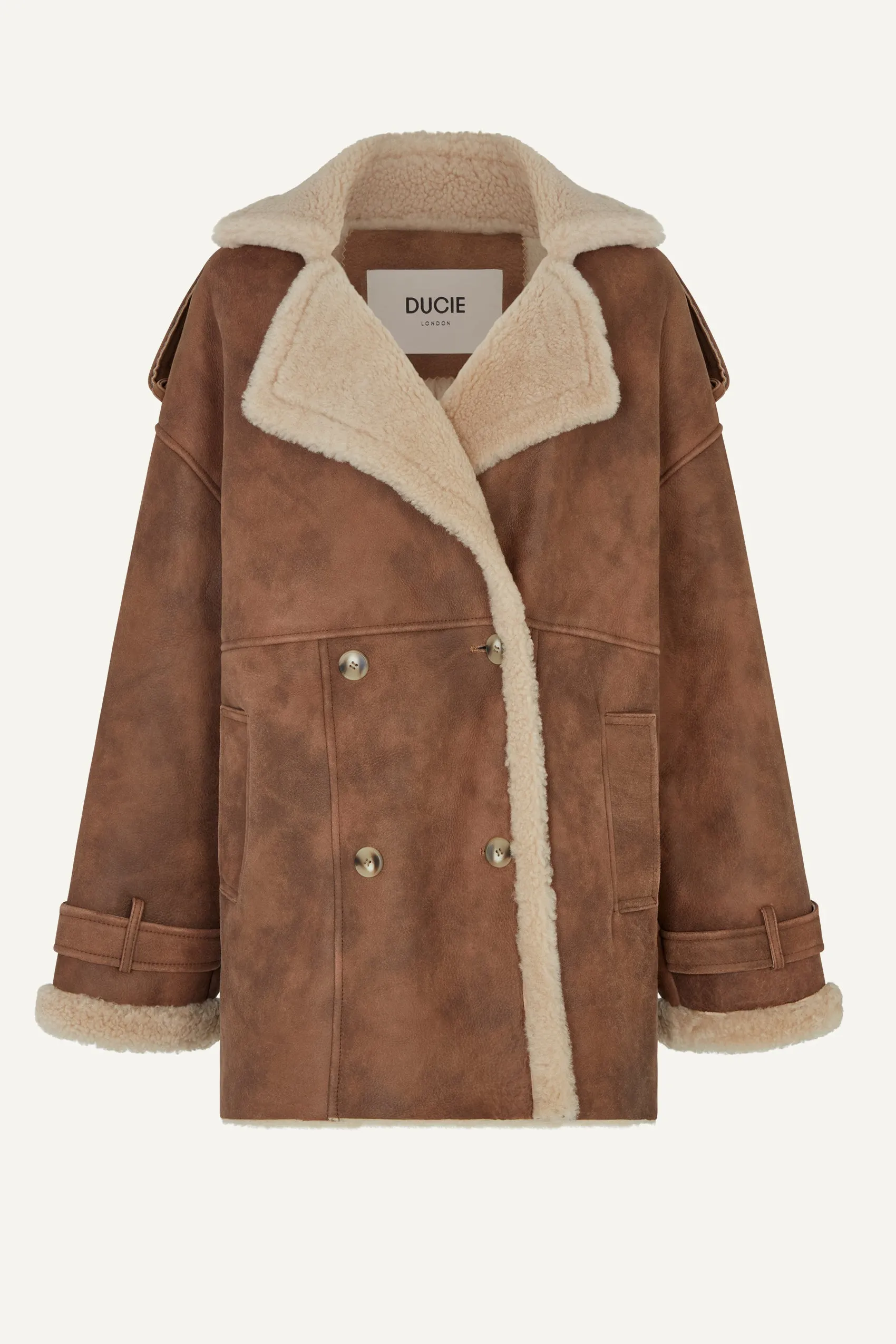 Evander Shearling Short Coat sold by DUCIE