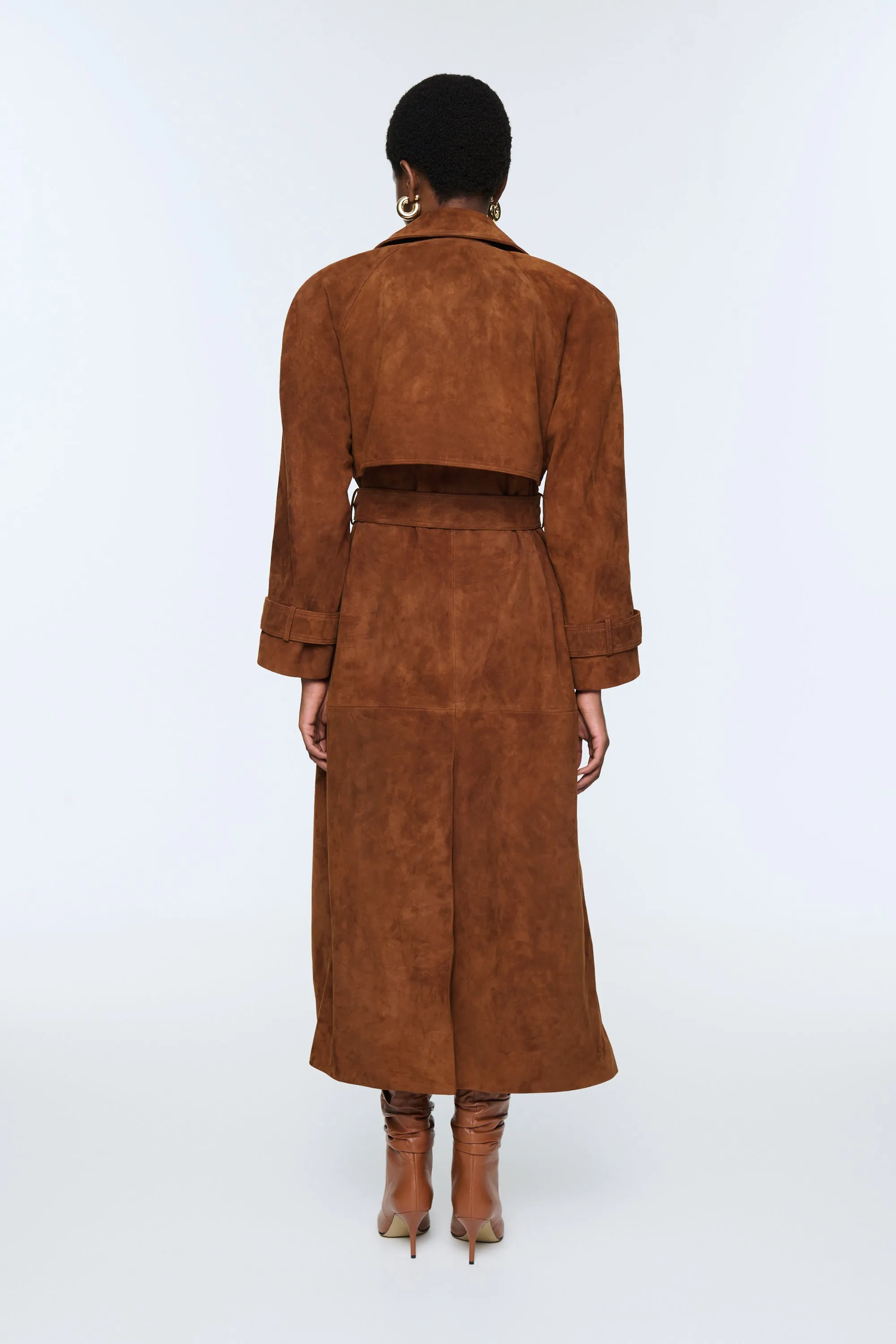Corrin Suede Trench Coat sold by DUCIE product image thumbnail 4