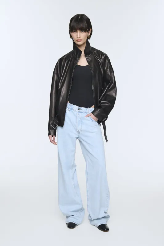 Demi Leather Jacket sold by DUCIE