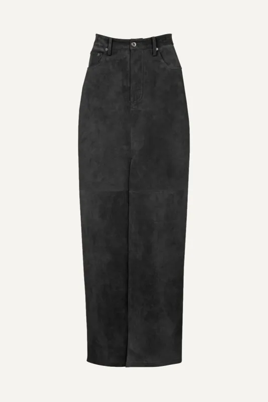 Chicago Suede Maxi Skirt sold by DUCIE