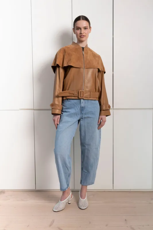 Rose Leather Jacket sold by DUCIE