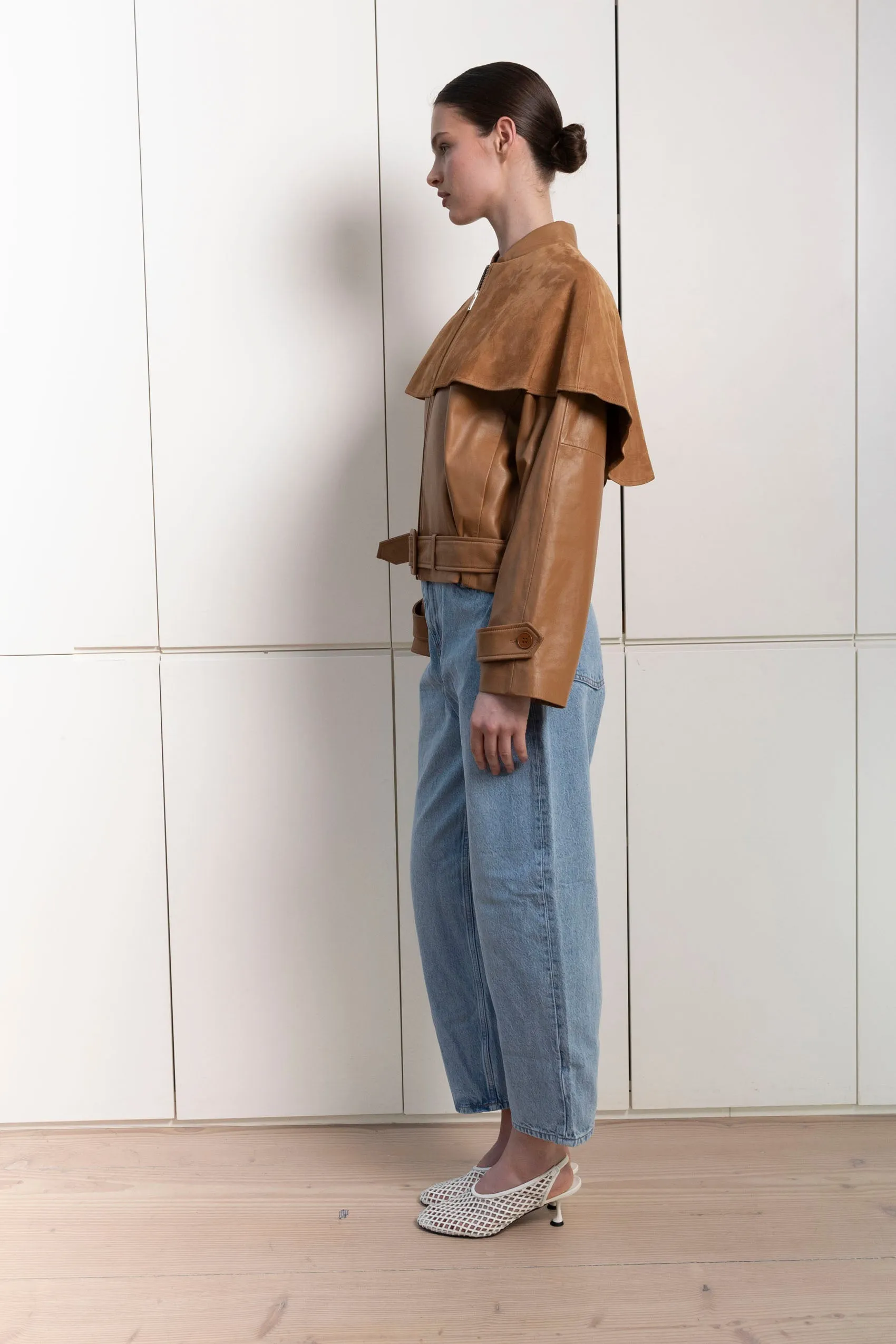 Rose Leather Jacket sold by DUCIE product image thumbnail 2