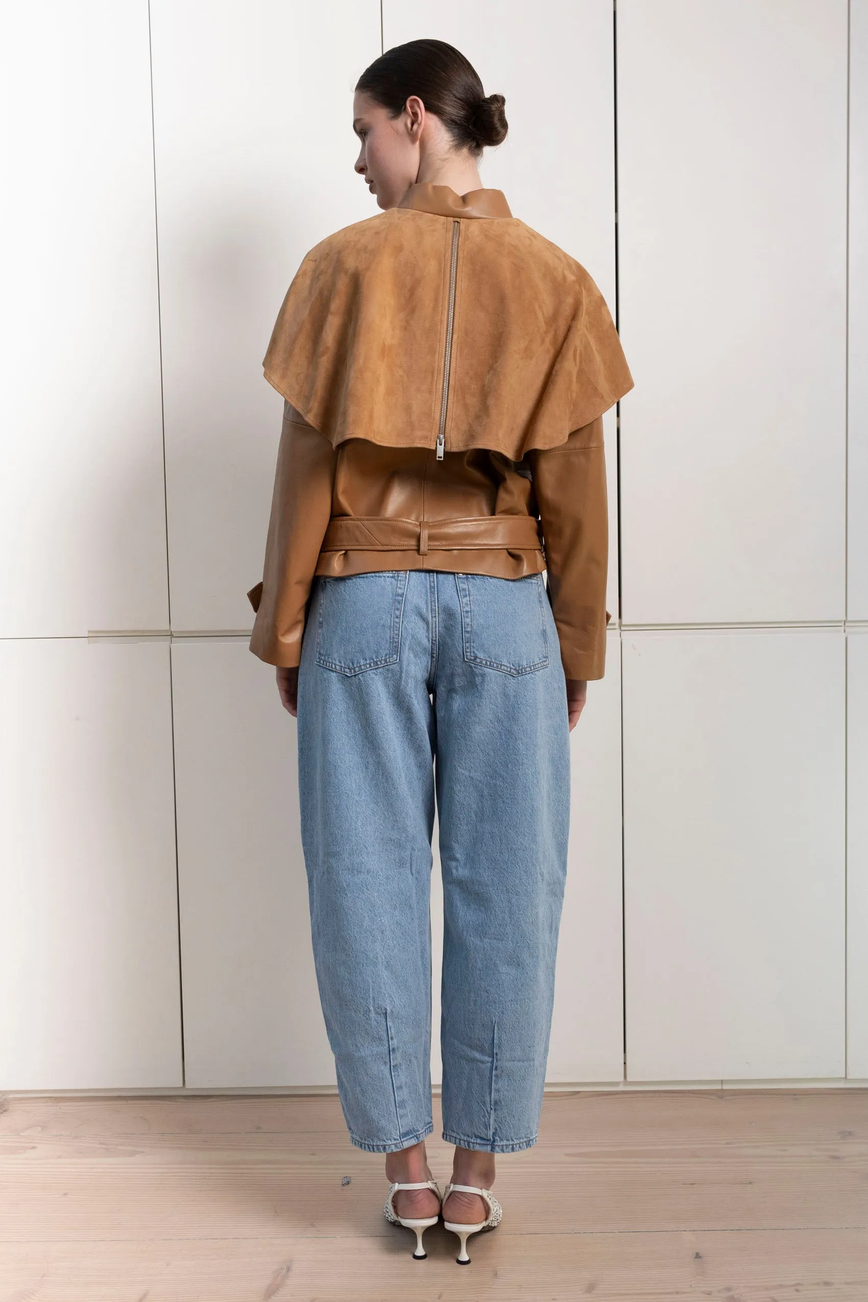 Rose Leather Jacket sold by DUCIE product image thumbnail 4