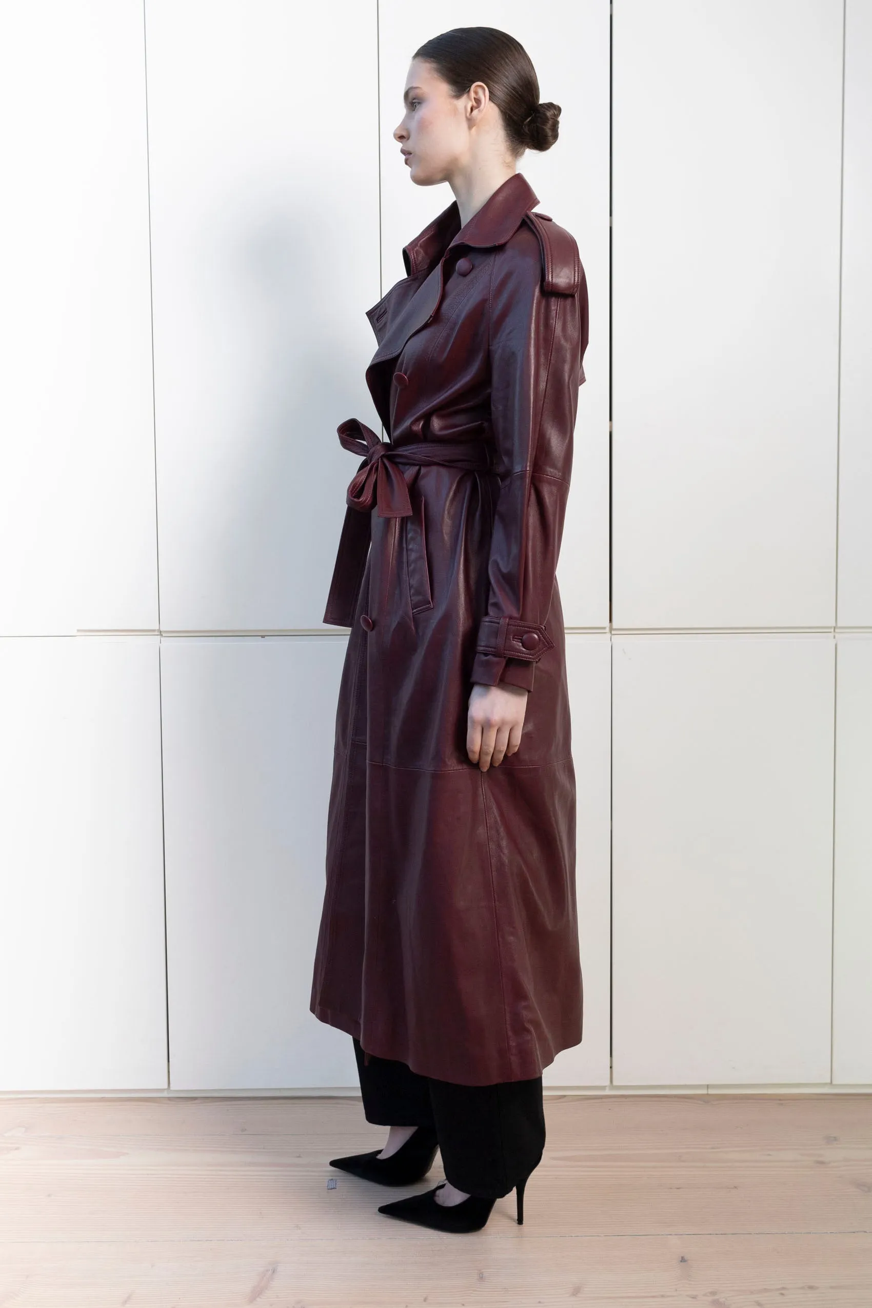 Ivy Leather Trench Coat sold by DUCIE product image thumbnail 2
