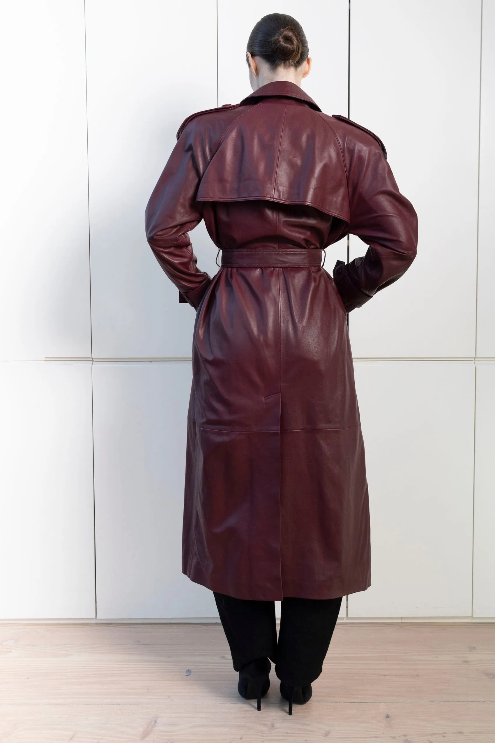 Ivy Leather Trench Coat sold by DUCIE product image thumbnail 3