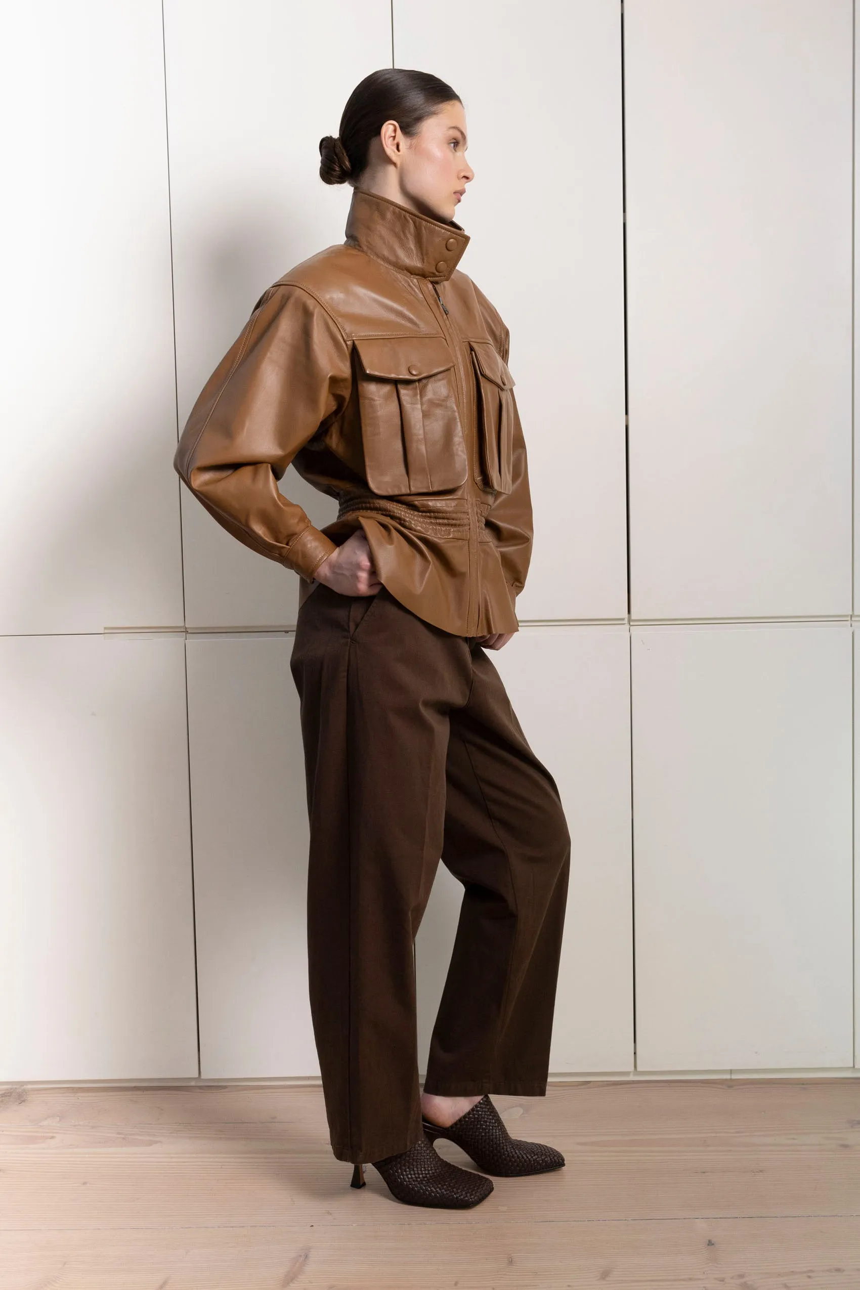 Hazel Leather Jacket sold by DUCIE product image thumbnail 3