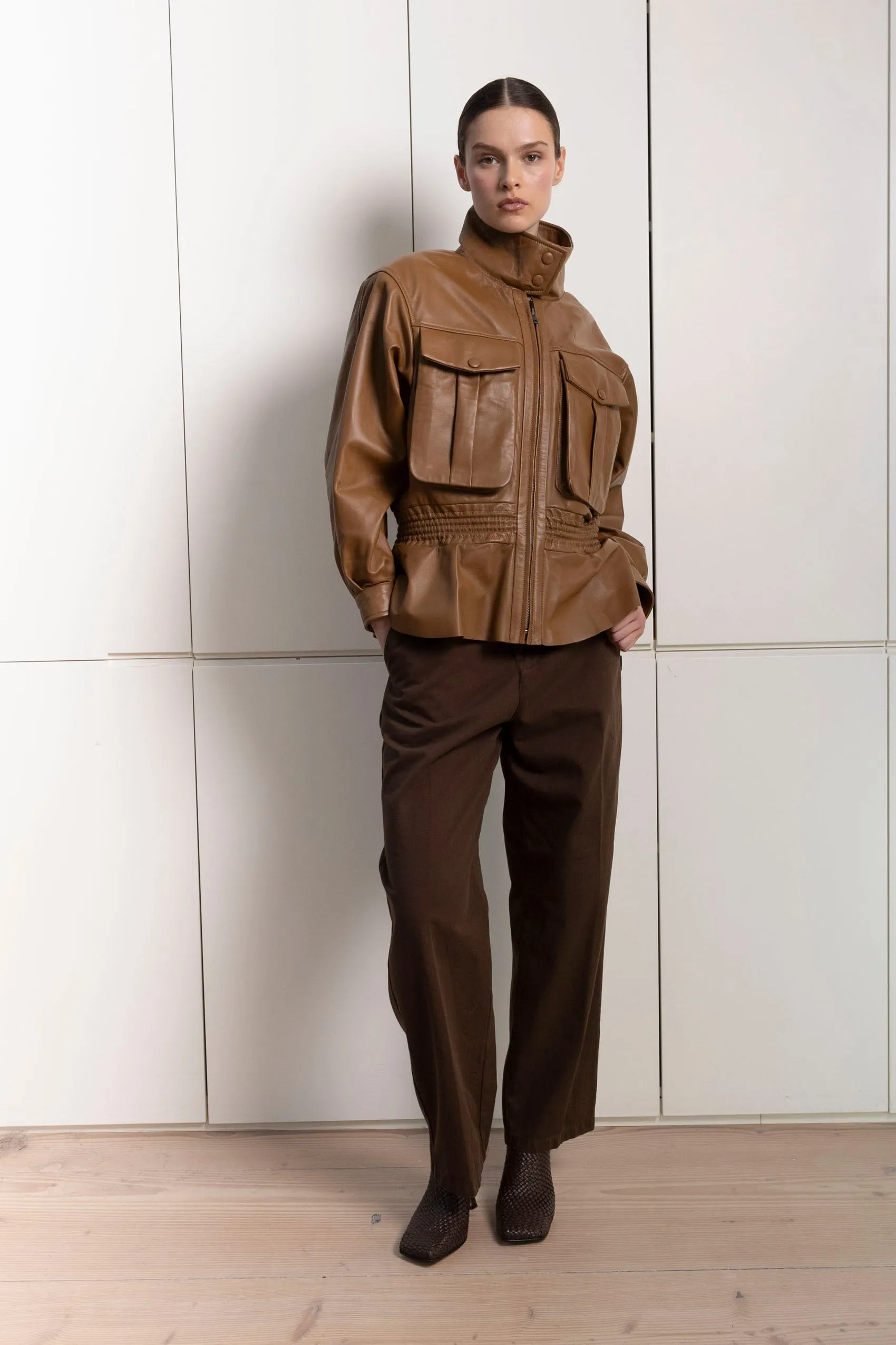 Hazel Leather Jacket sold by DUCIE product image thumbnail 4