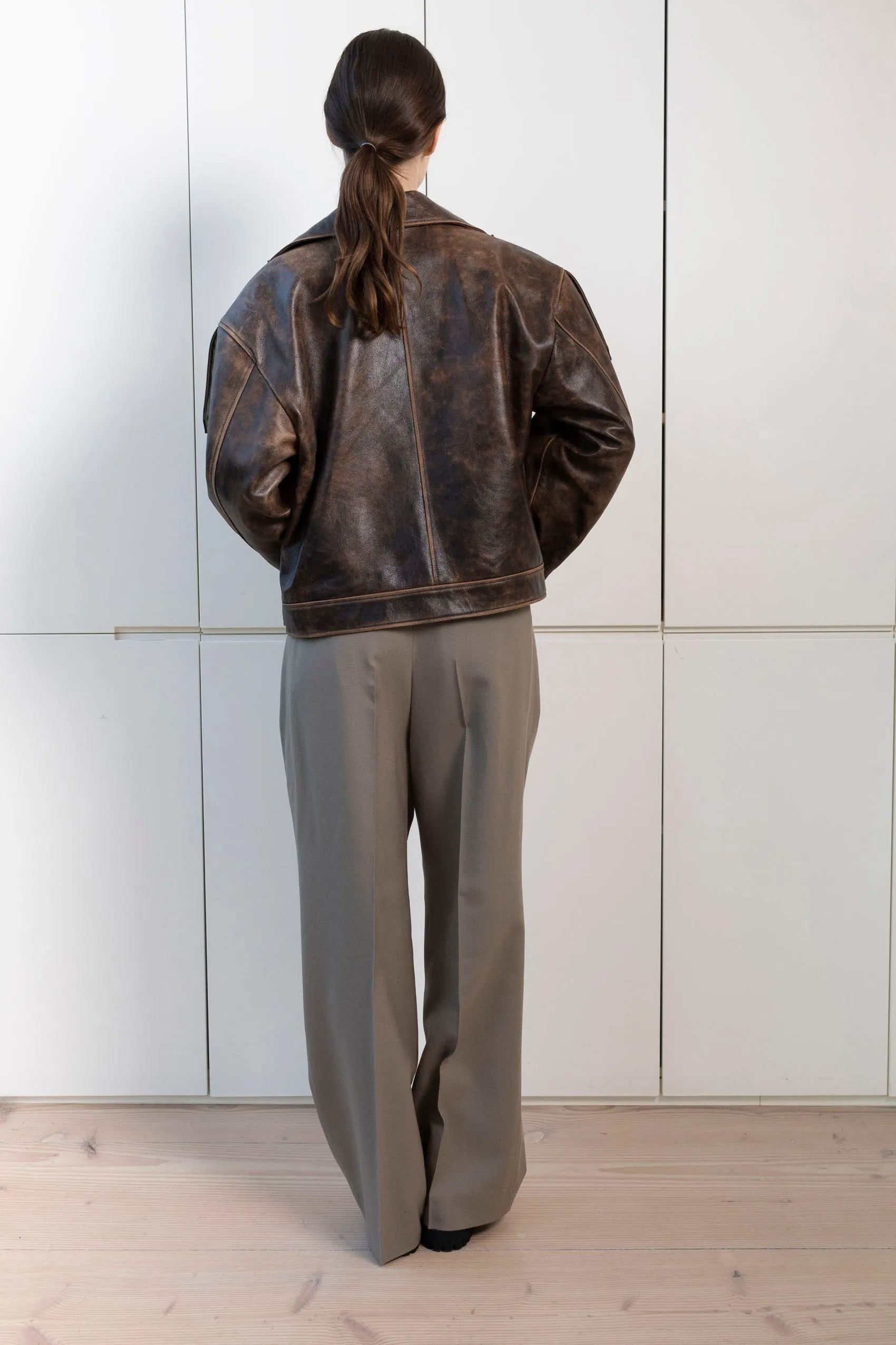 Samantha Leather Biker Jacket sold by DUCIE product image thumbnail 2