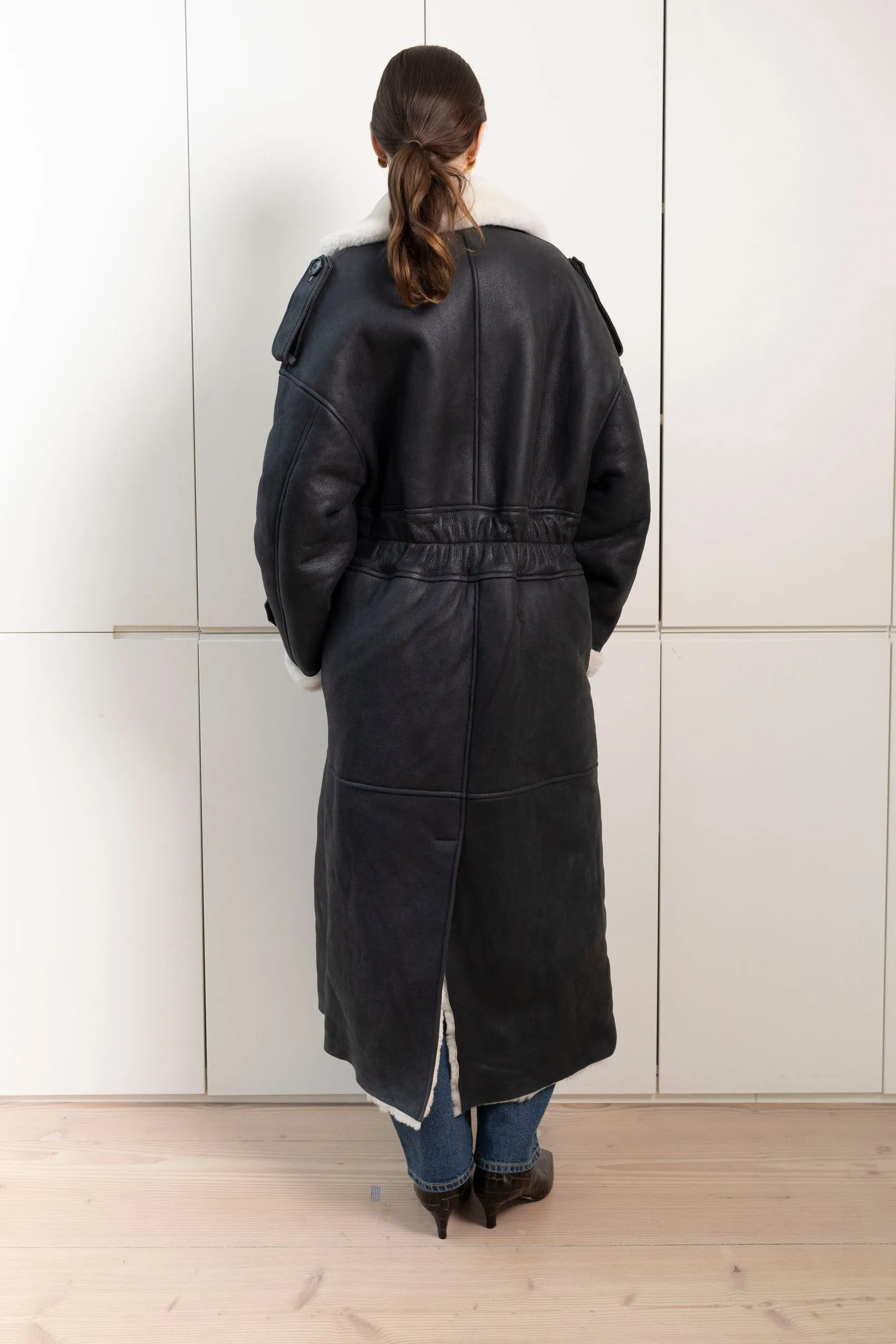 Evander Shearling Maxi Coat sold by DUCIE product image thumbnail 3