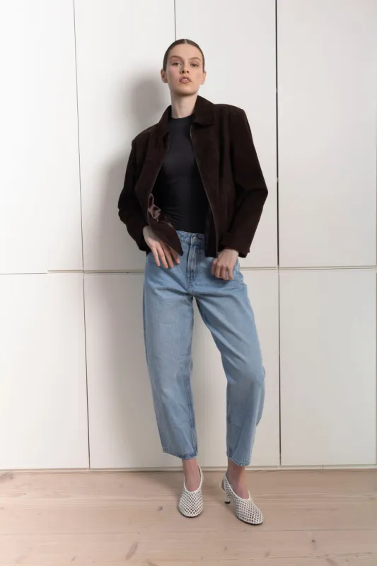 Sophie Suede Leather Jacket sold by DUCIE