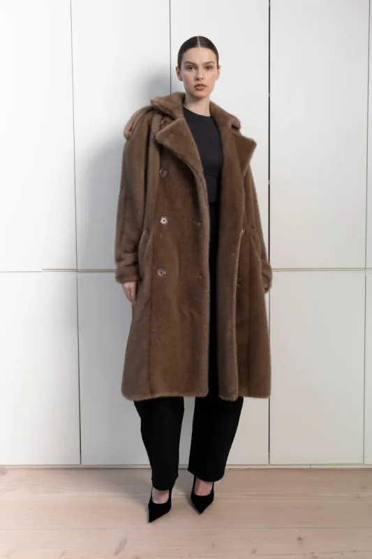 Thalia Faux Fur Coat sold by DUCIE