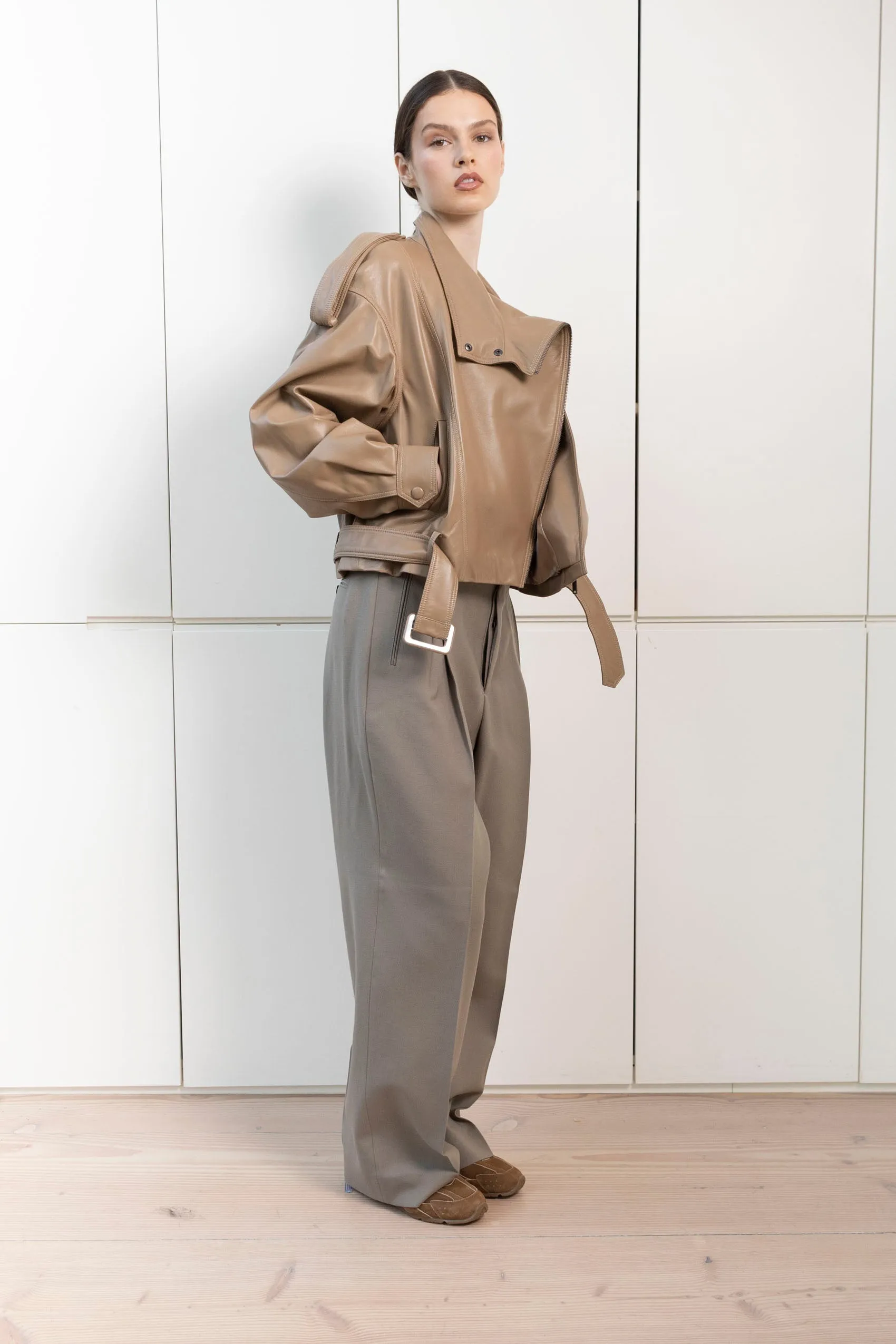 Serpa Pain Leather Jacket sold by DUCIE product image thumbnail 2