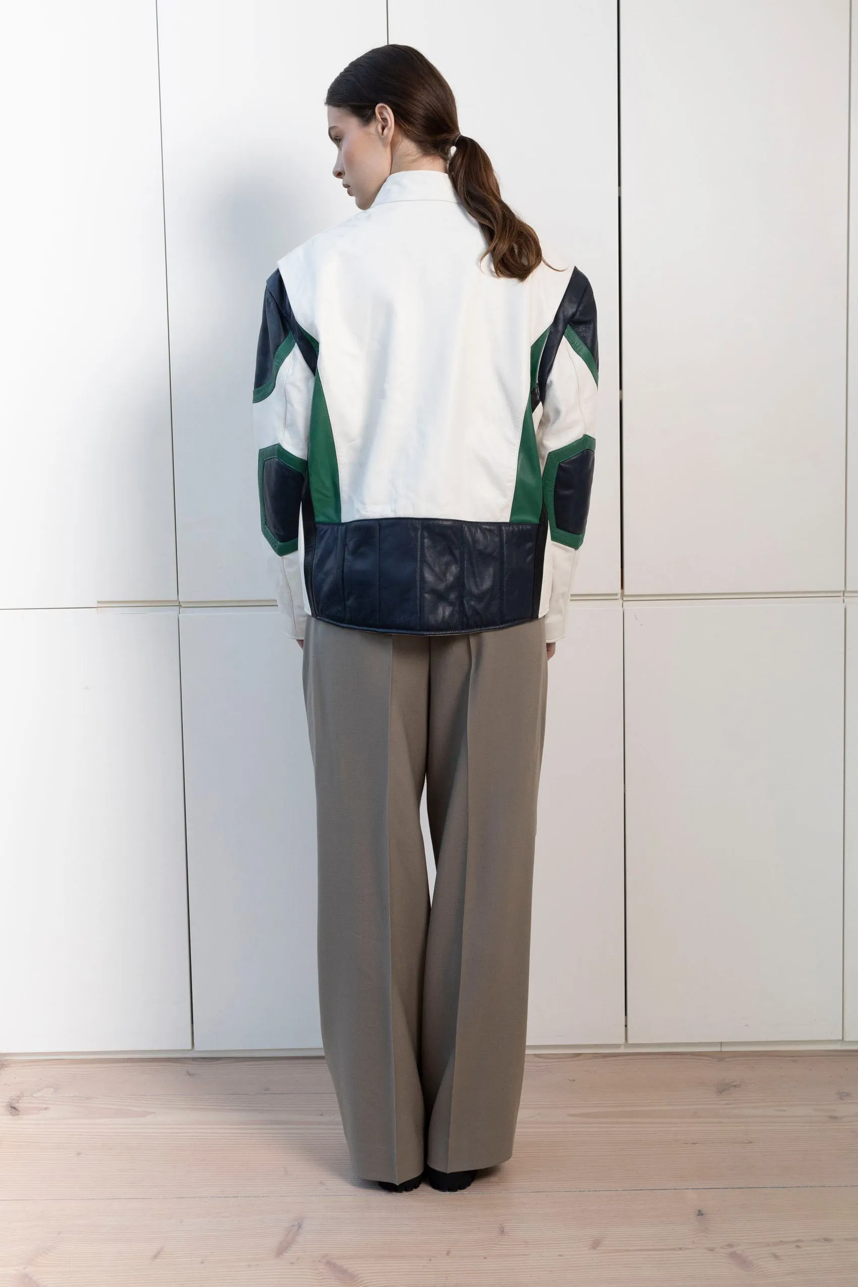 Lenny Leather Motorcycle Jacket sold by DUCIE product image thumbnail 3