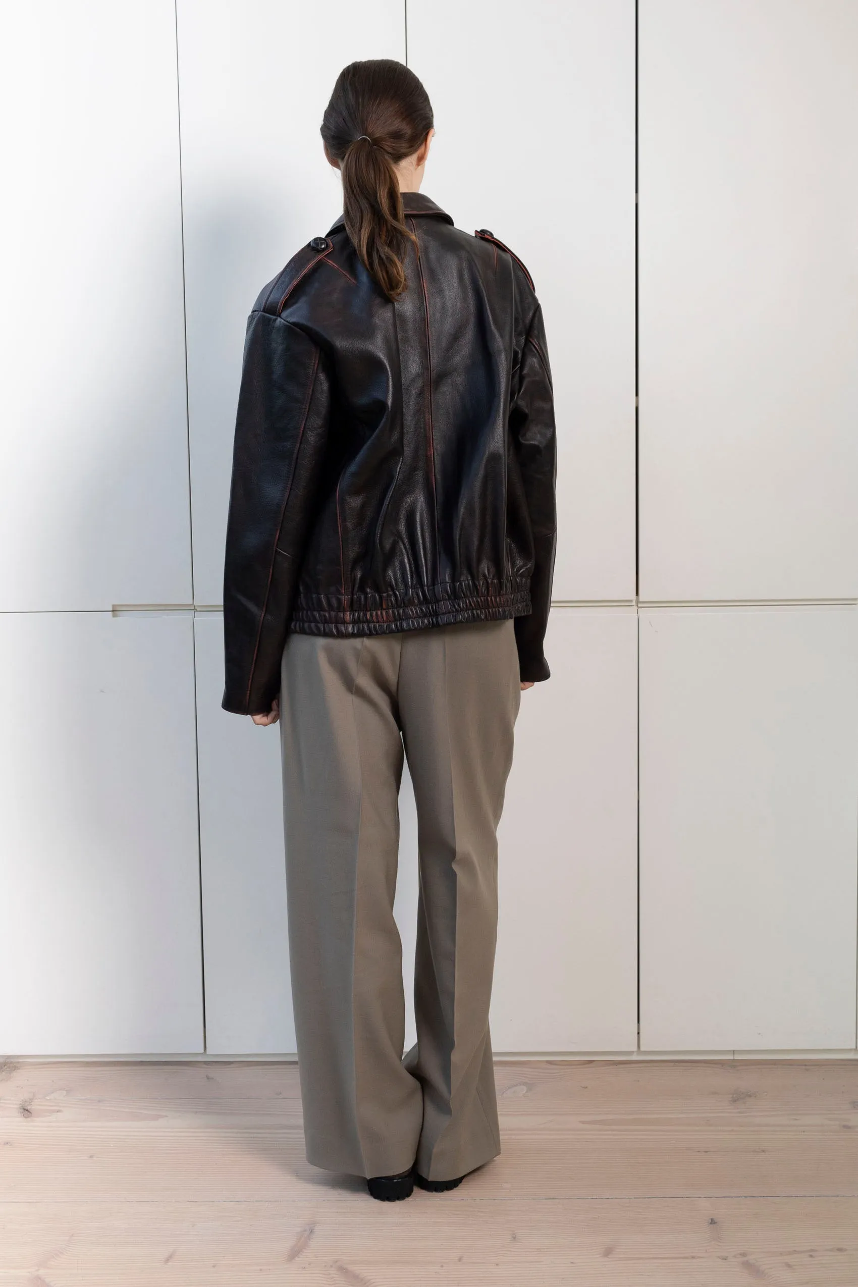 Sarah Leather Bomber sold by DUCIE product image thumbnail 3