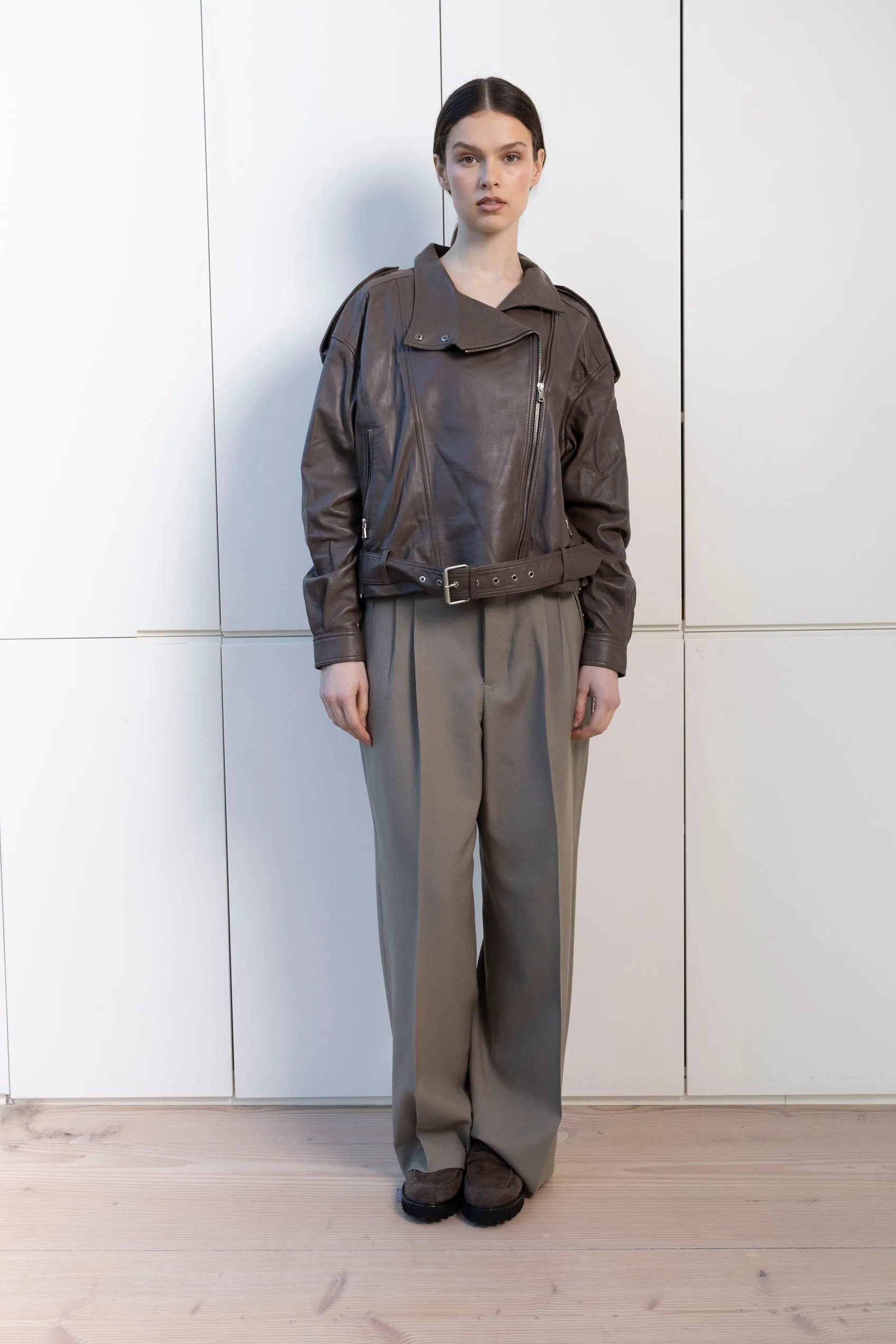 Serpa Plain Leather Jacket sold by DUCIE