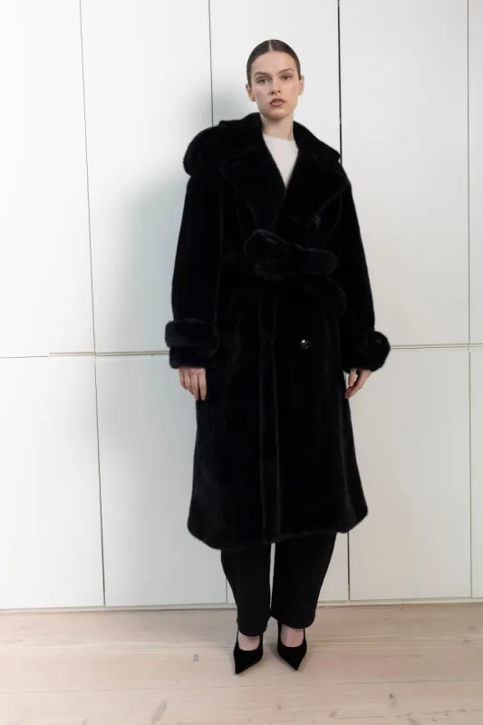 Thalia Faux Fur Coat sold by DUCIE