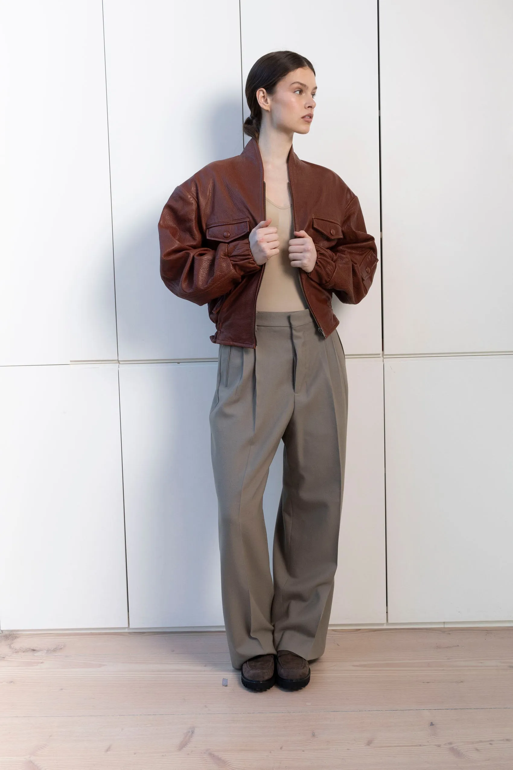 Frankie Leather Bomber sold by DUCIE product image thumbnail 4