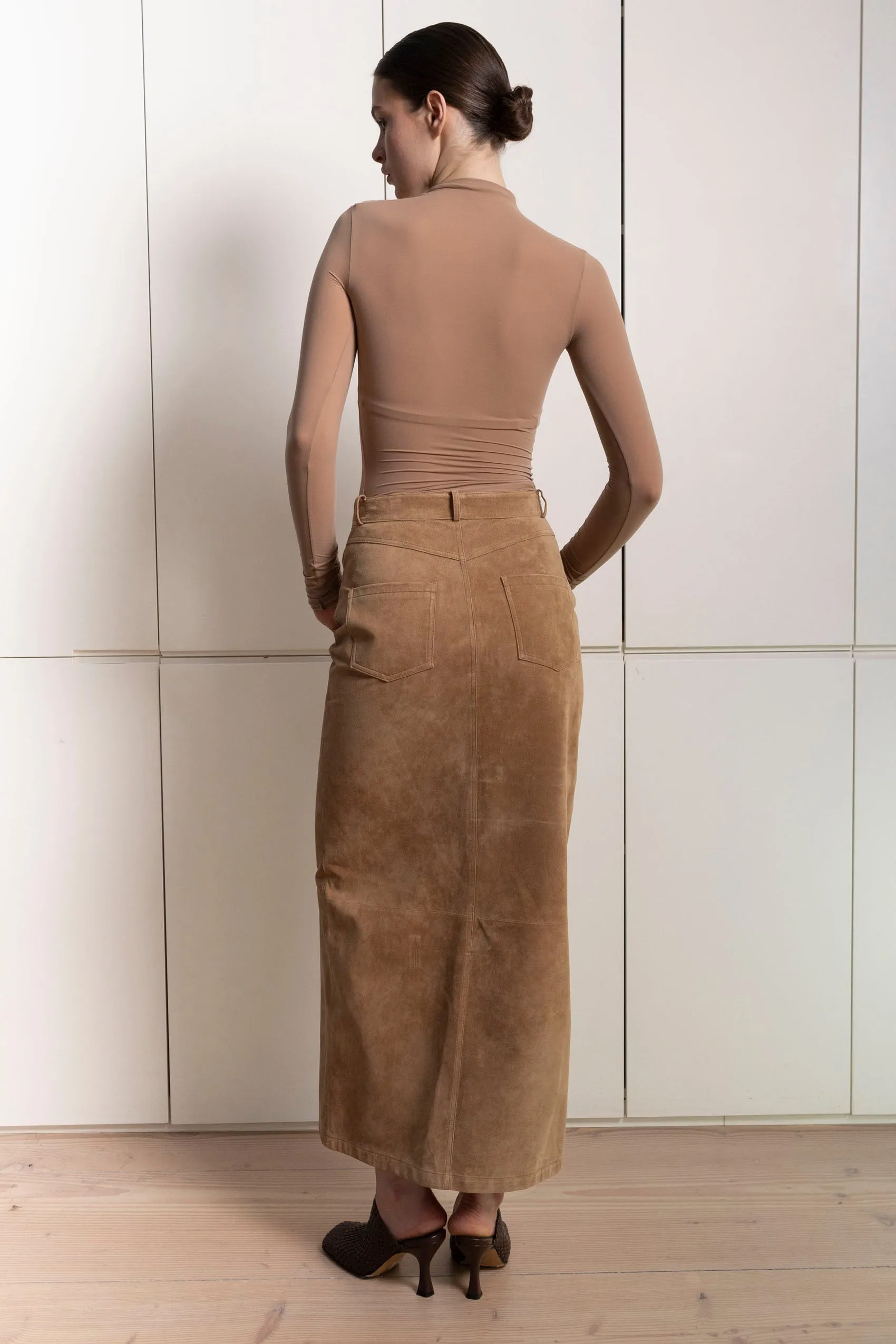 Chicago Suede Maxi Skirt sold by DUCIE product image thumbnail 2