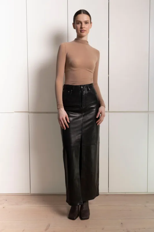 Chicago Leather Maxi Skirt sold by DUCIE