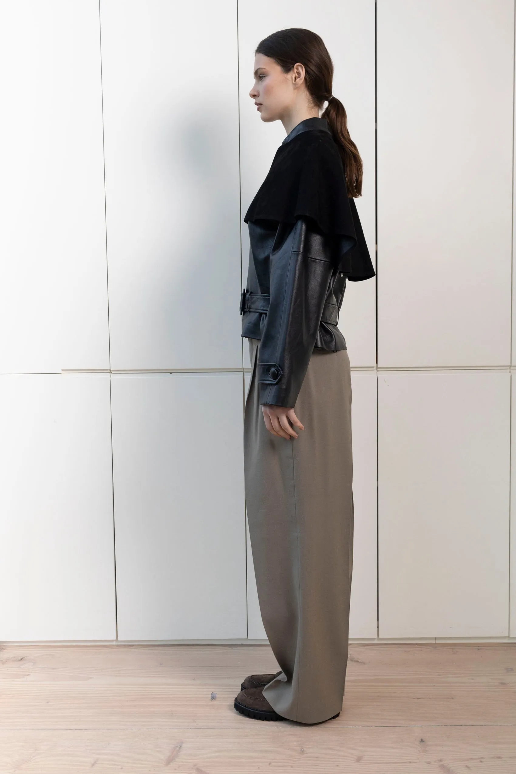 Rose Leather Jacket sold by DUCIE product image thumbnail 3