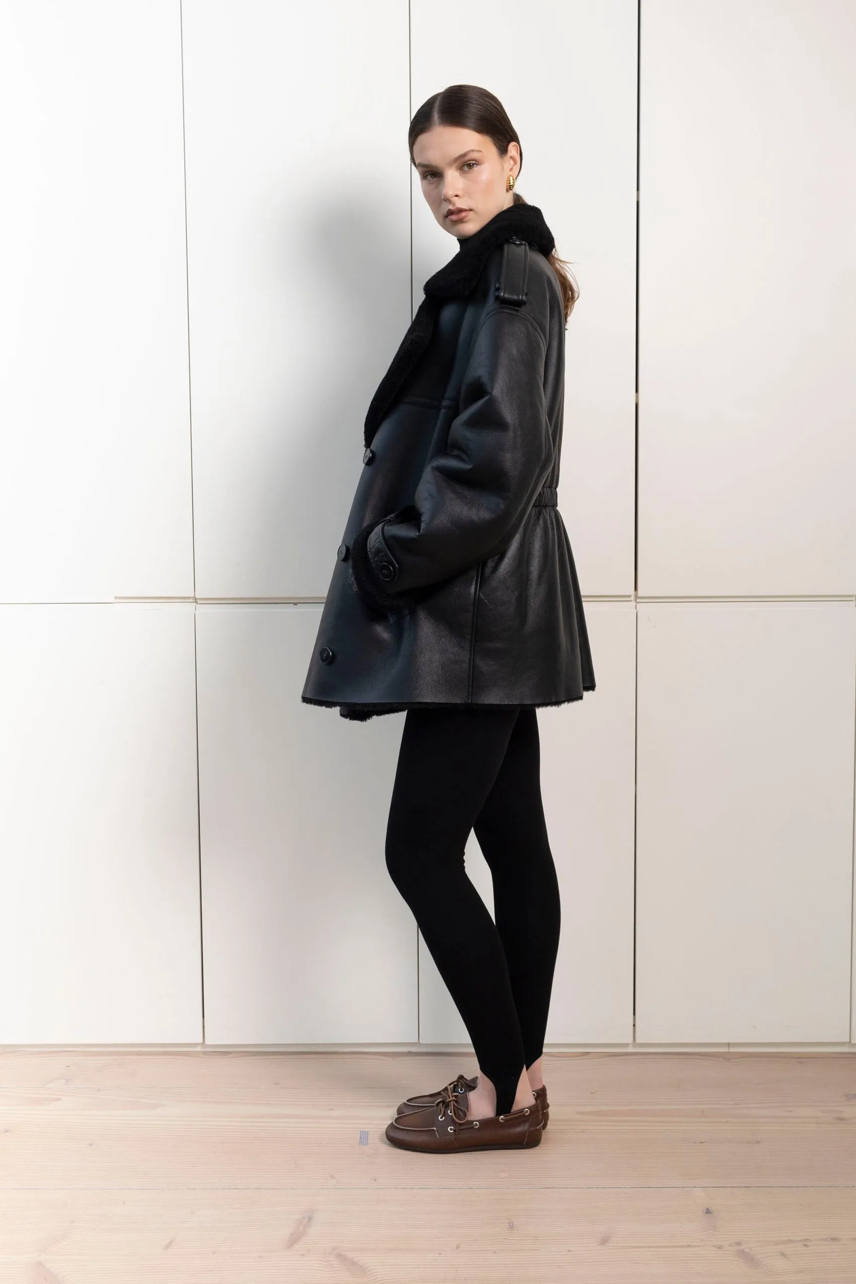 Selena Shearling Jacket sold by DUCIE product image thumbnail 3