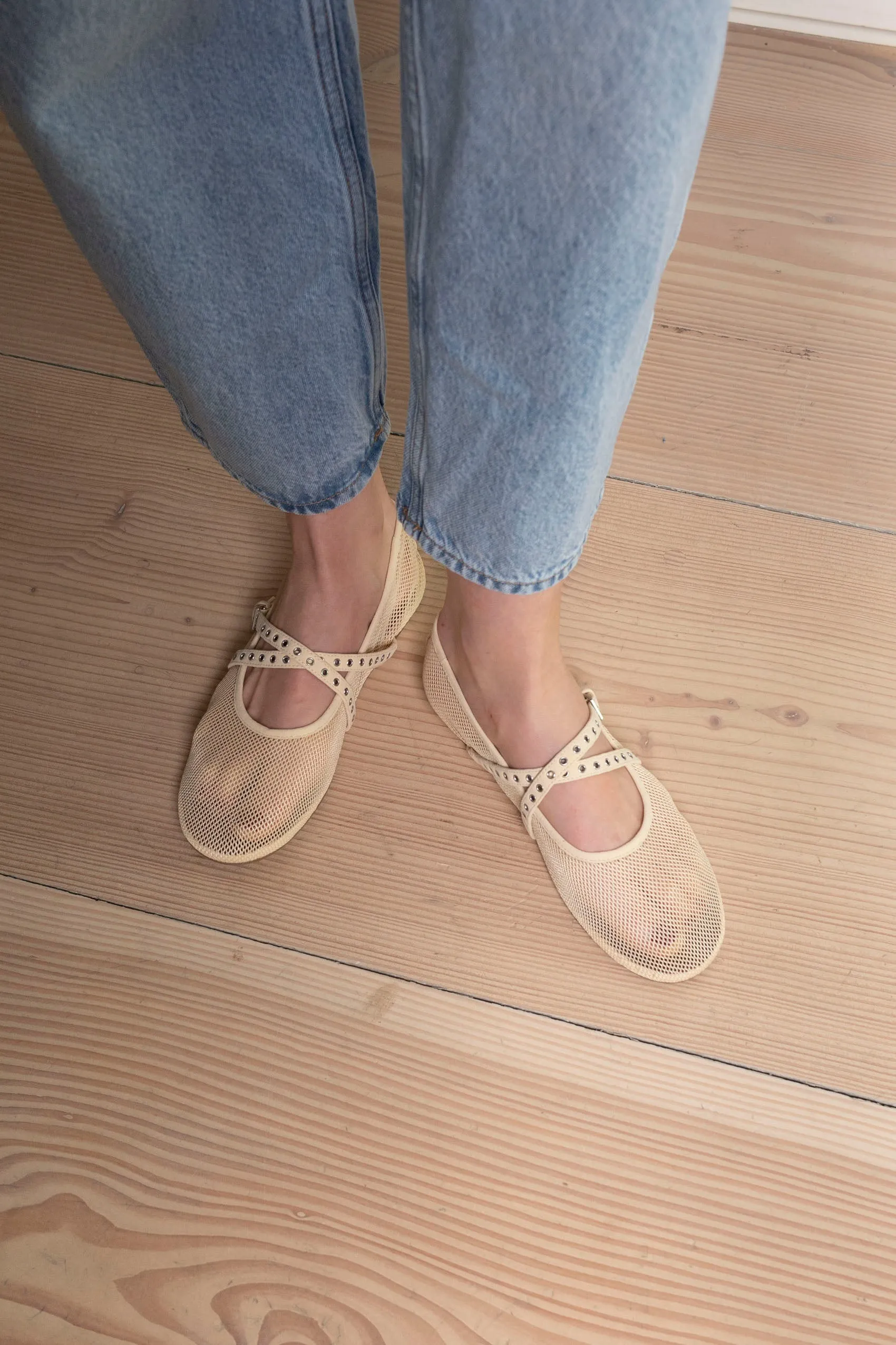 Maria Fishnet Flats sold by DUCIE product image thumbnail 3