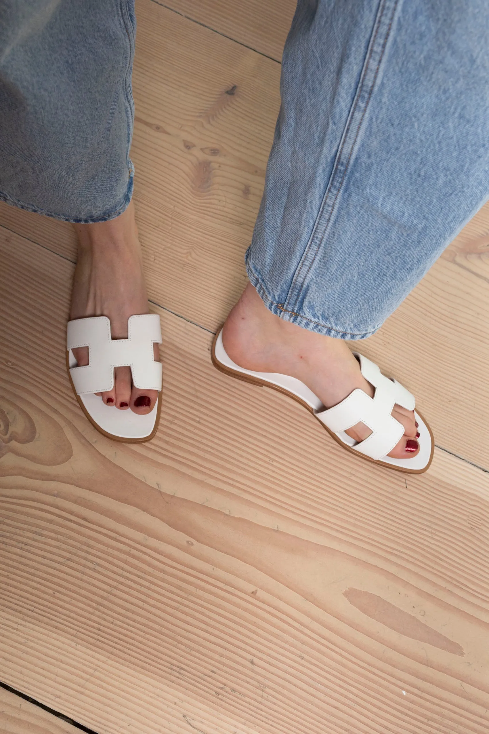 Lea Leather slides sold by DUCIE product image thumbnail 2