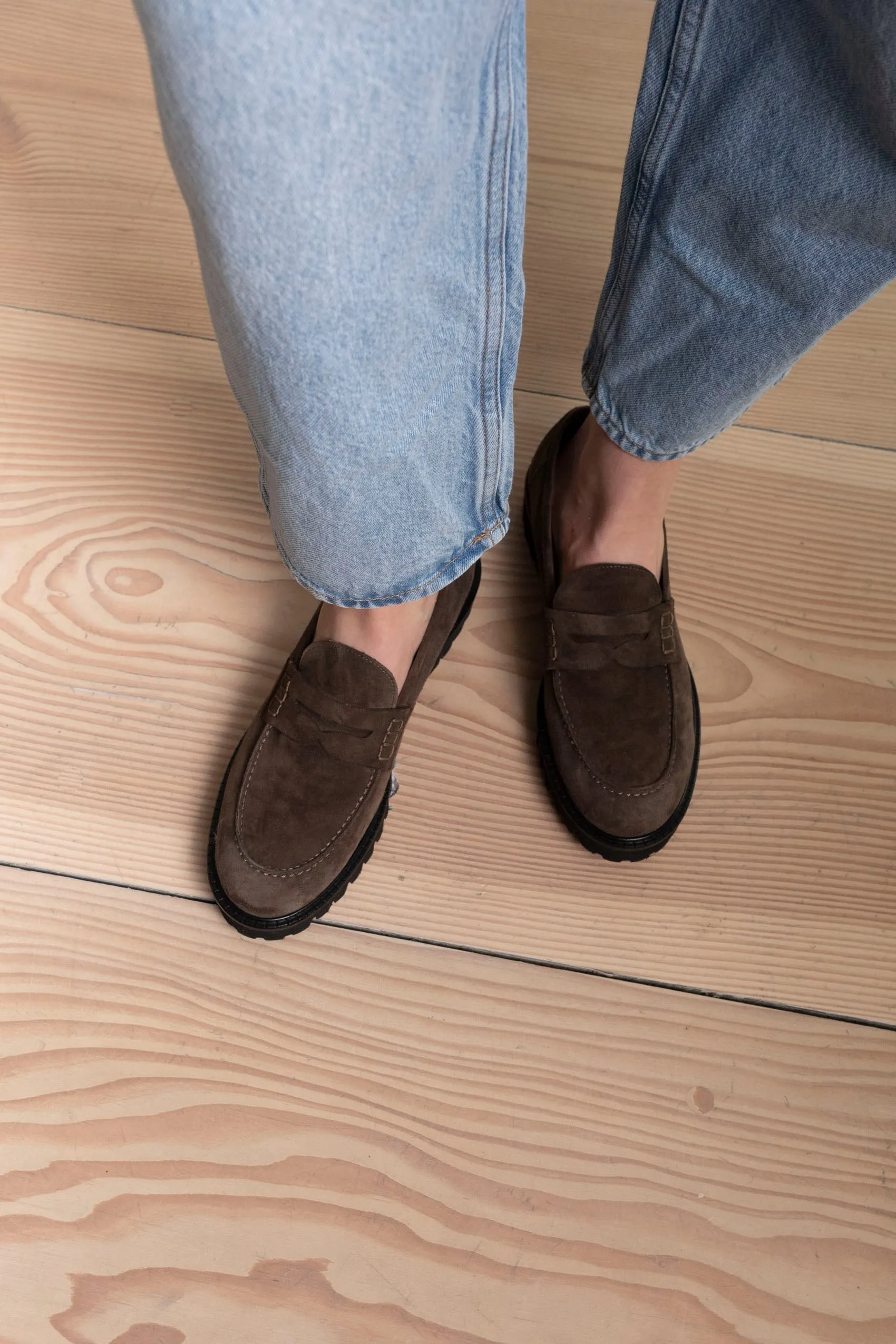 Linda Suede Loafers sold by DUCIE