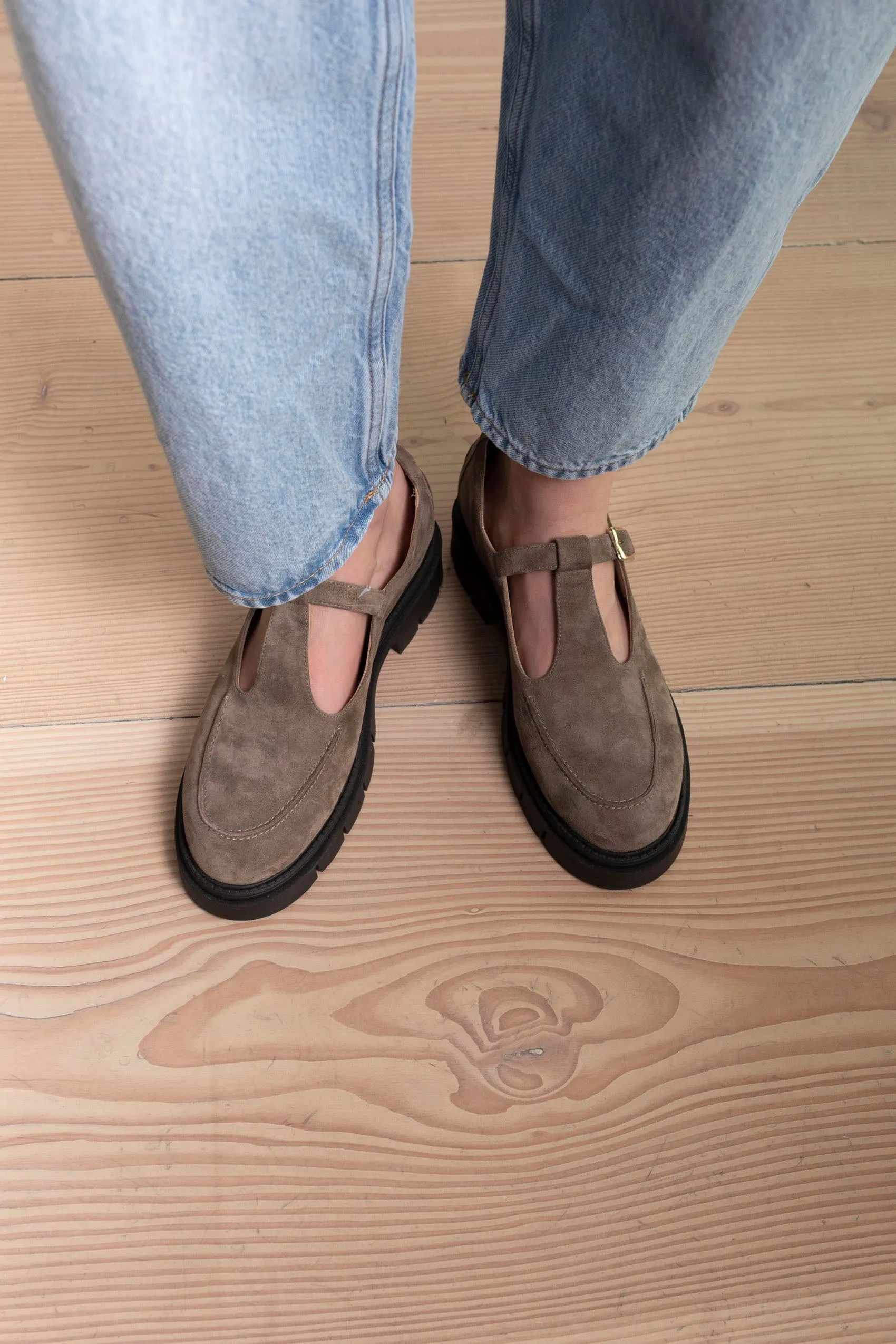 Clara Suede With Buckle sold by DUCIE