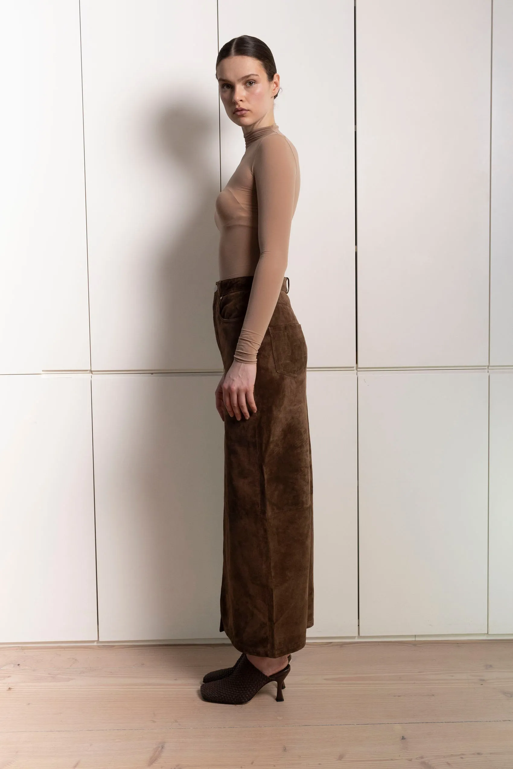 Chicago Suede Maxi Skirt sold by DUCIE product image thumbnail 2