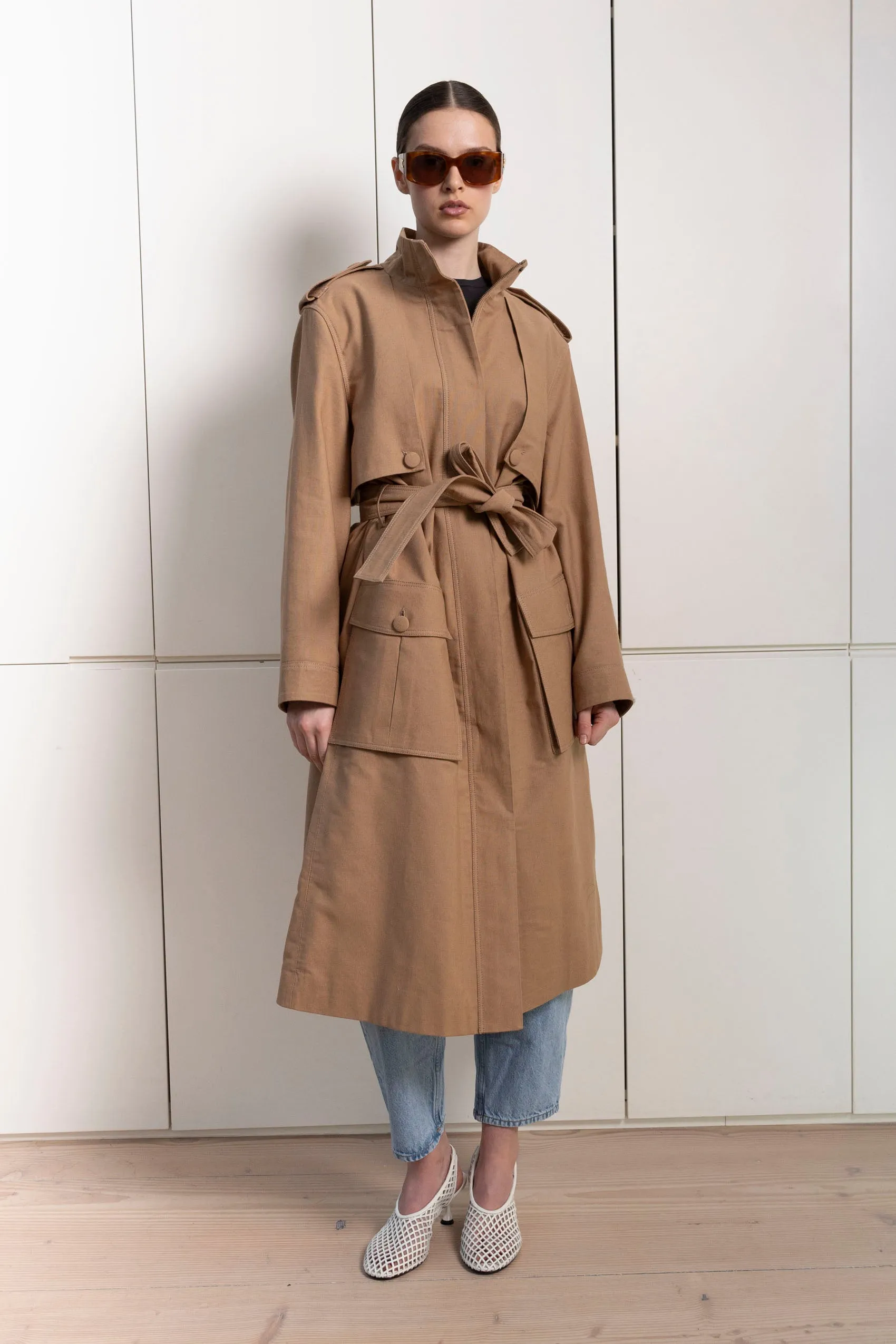 Skye Canvas coat sold by DUCIE