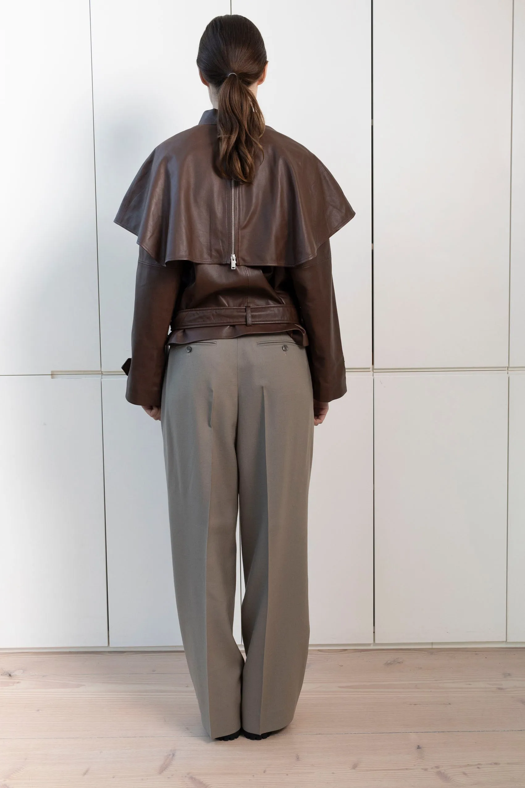 Rose Leather Jacket sold by DUCIE product image thumbnail 3