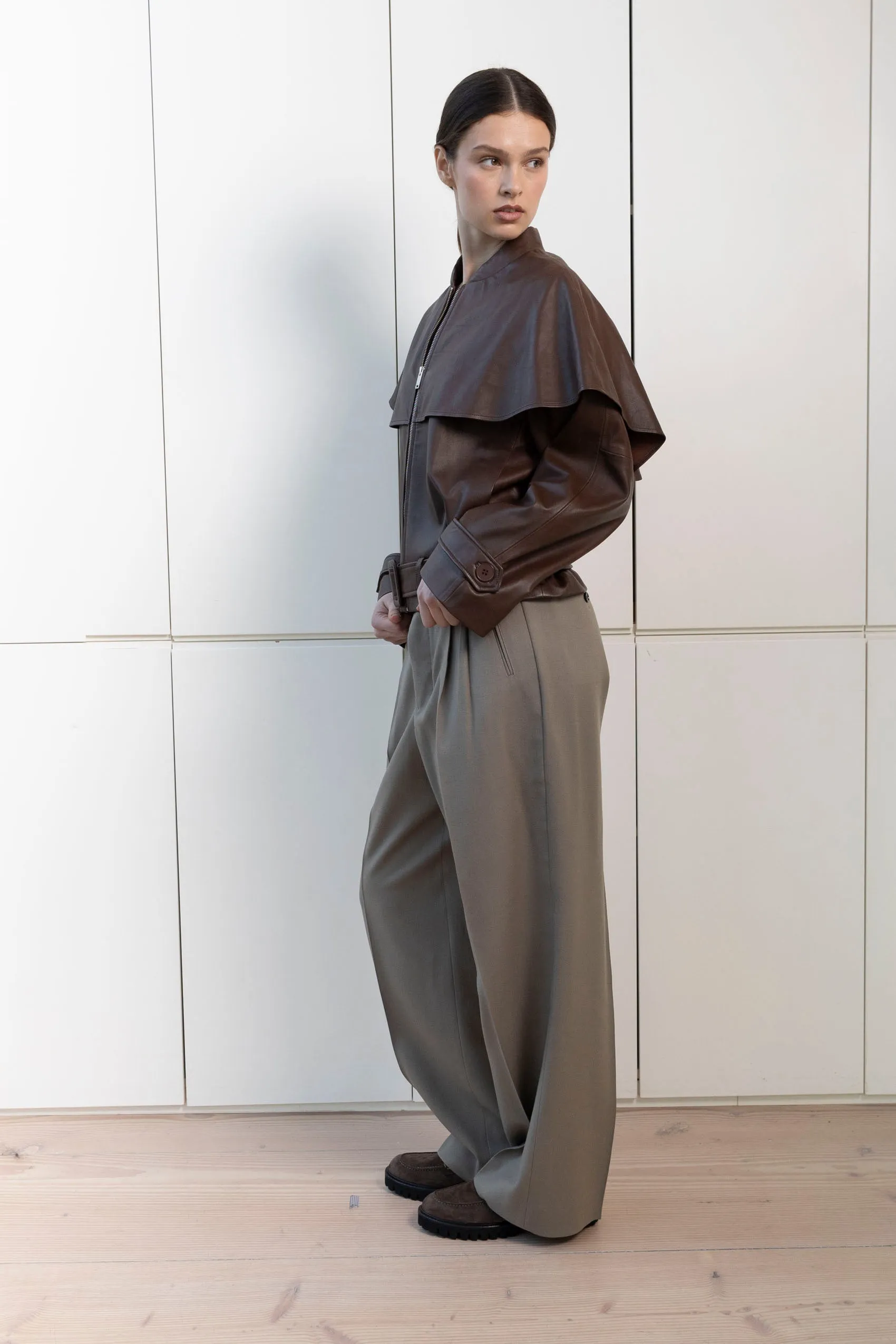 Rose Leather Jacket sold by DUCIE product image thumbnail 2