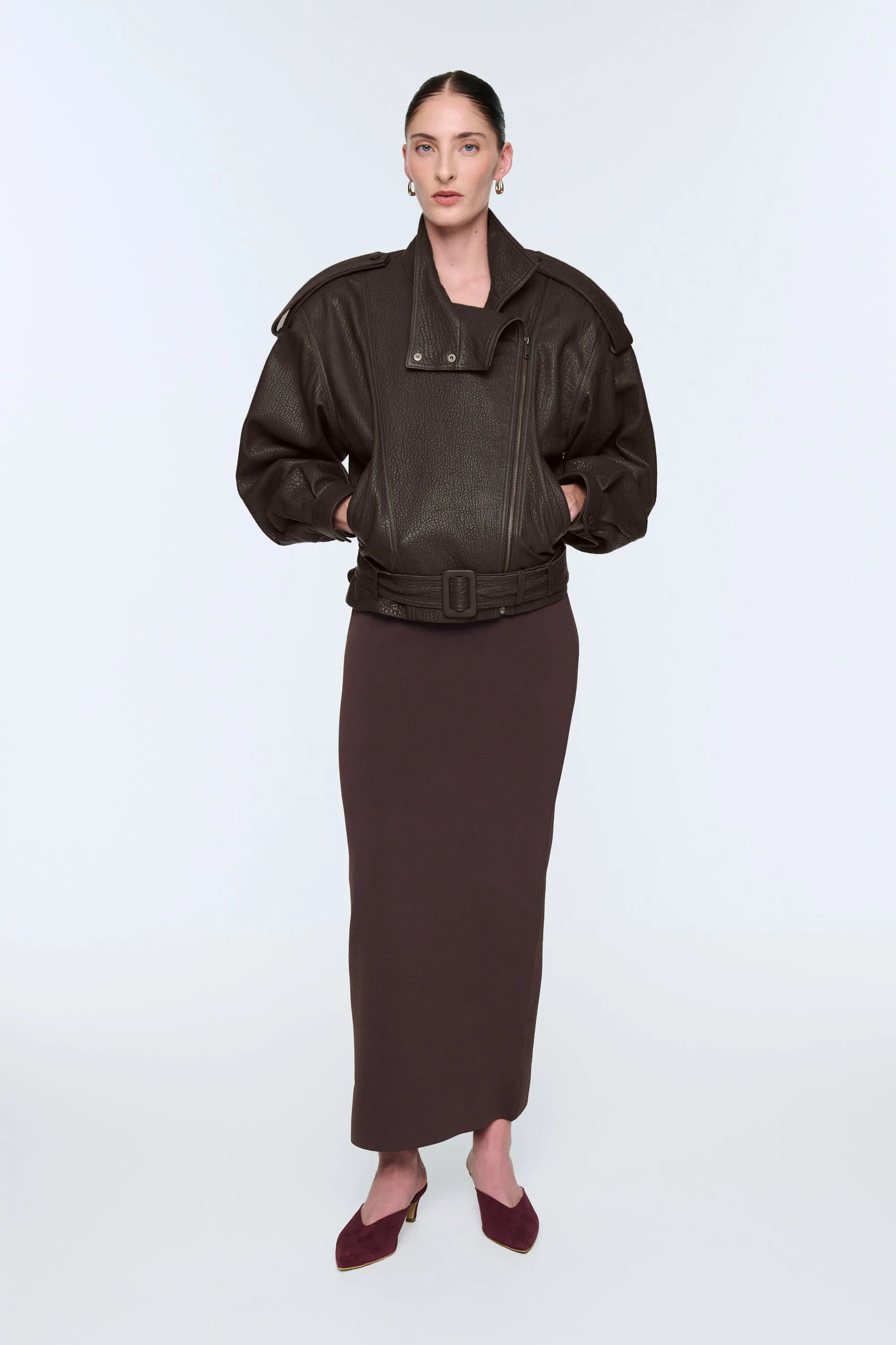 Serpa Grained Leather Jacket sold by DUCIE product image thumbnail 2
