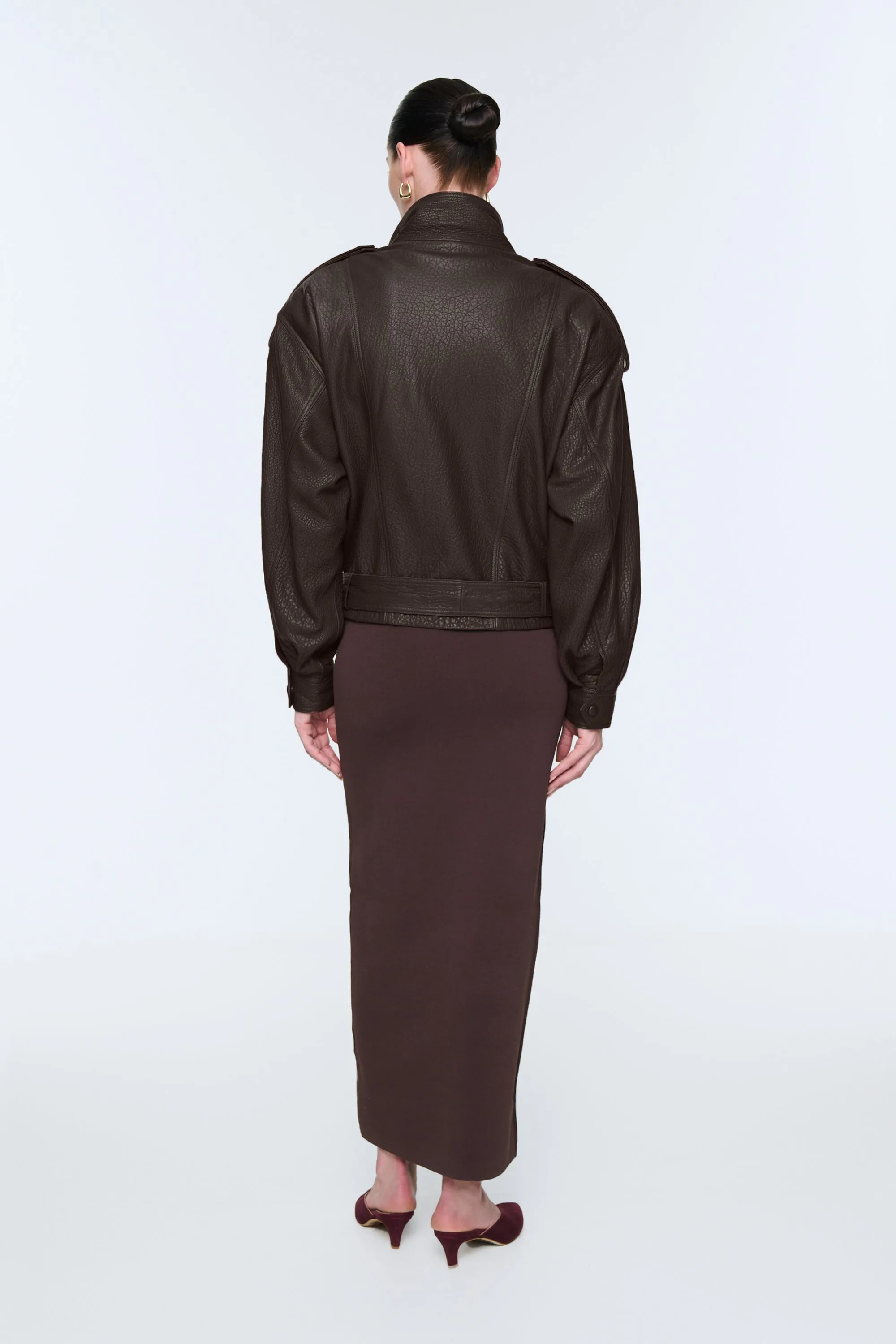 Serpa Grained Leather Jacket sold by DUCIE product image thumbnail 4