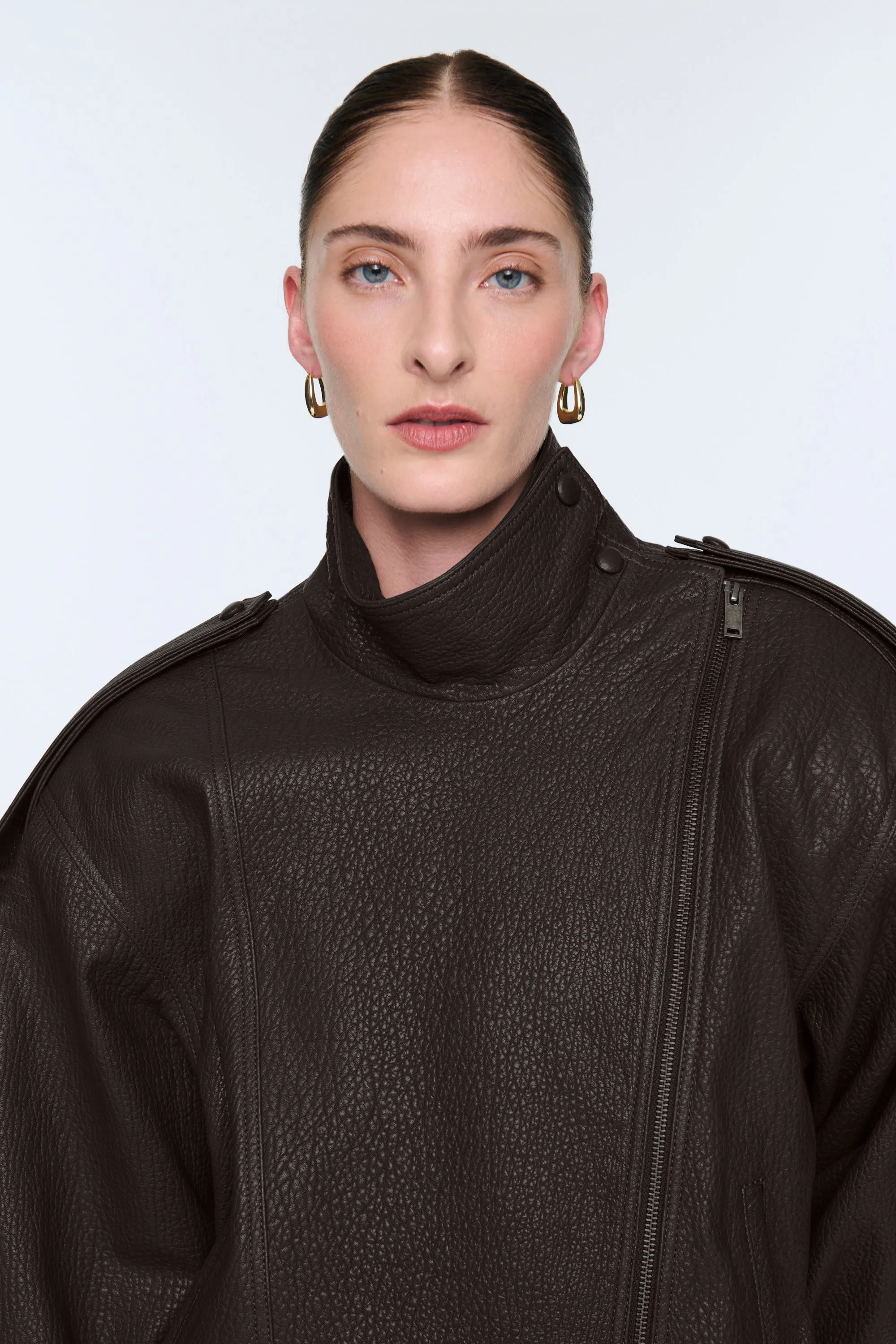 Serpa Grained Leather Jacket sold by DUCIE product image thumbnail 5