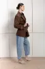 Lisa Suede Belted Jacket sold by DUCIE