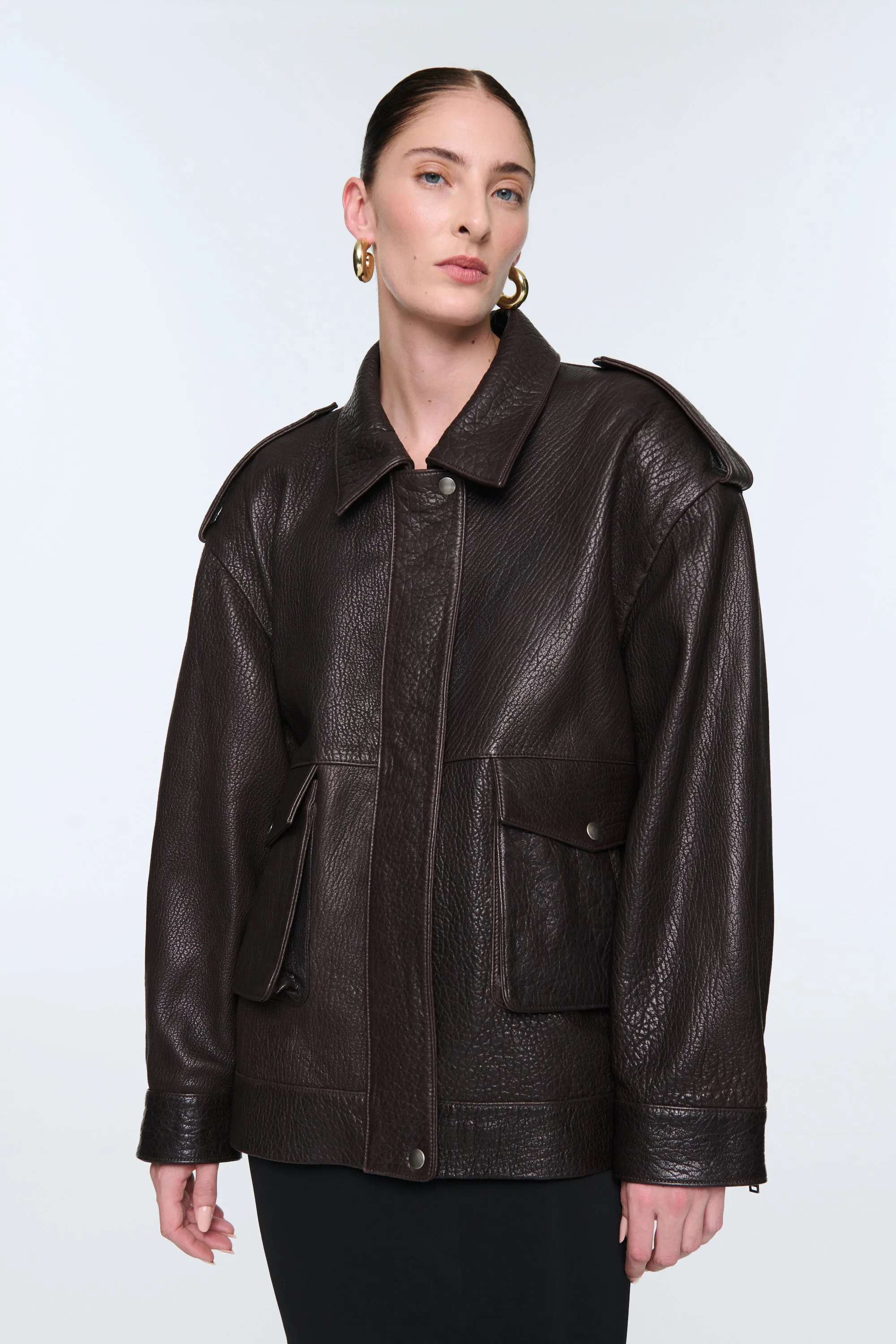 Opal Leather Jacket sold by DUCIE product image thumbnail 4