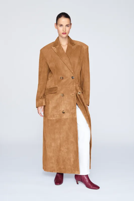 Aggie Suede Coat made by DUCIE