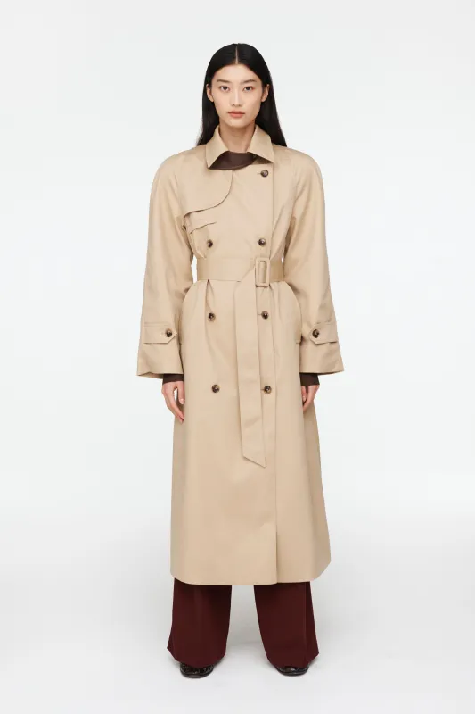 Poppy Canvas Trench made by DUCIE