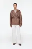 Alice Leather Hooded Jacket sold by DUCIE