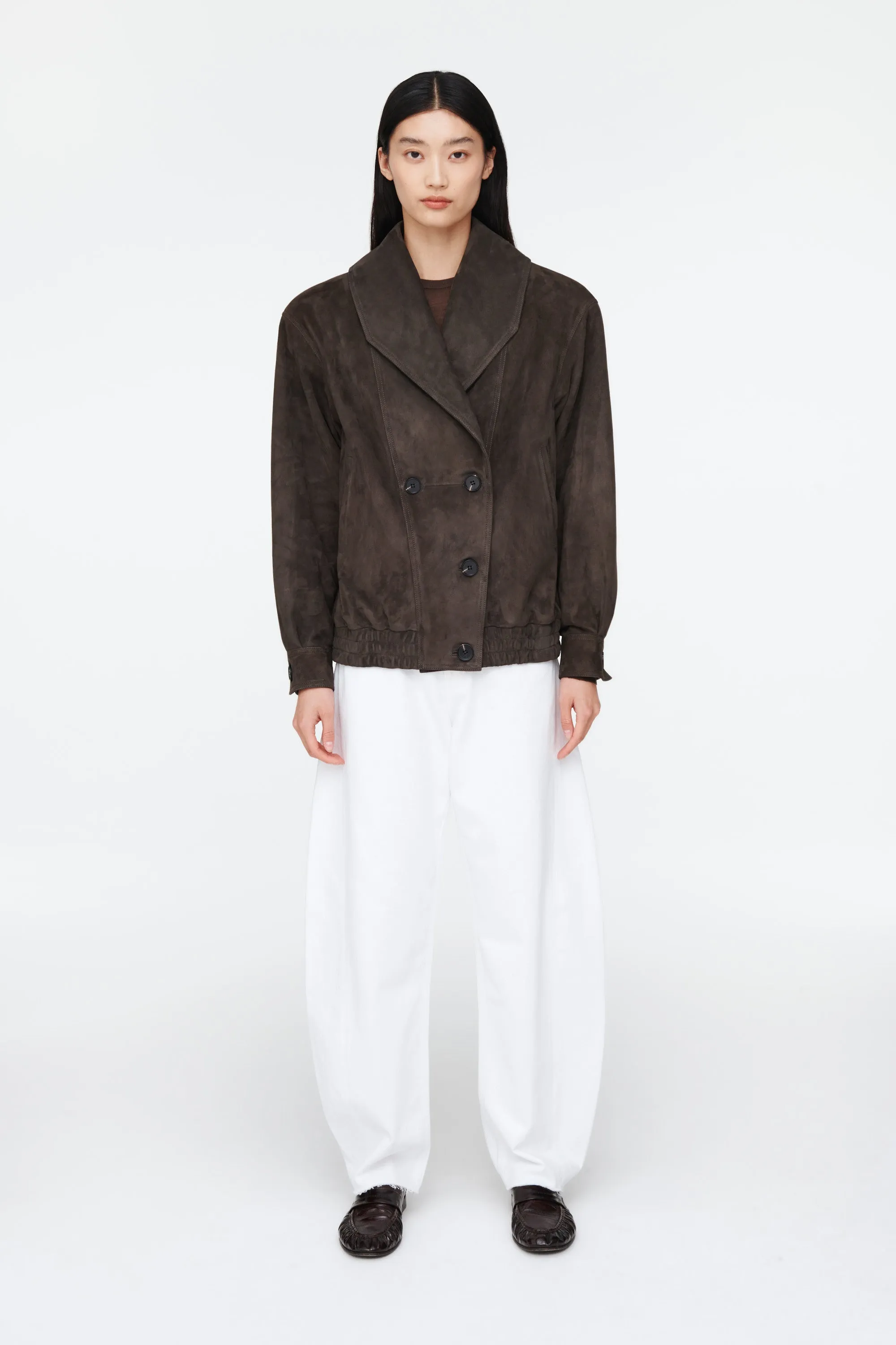 Charlie Suede Jacket sold by DUCIE