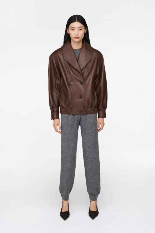 Charlie Leather Jacket sold by DUCIE