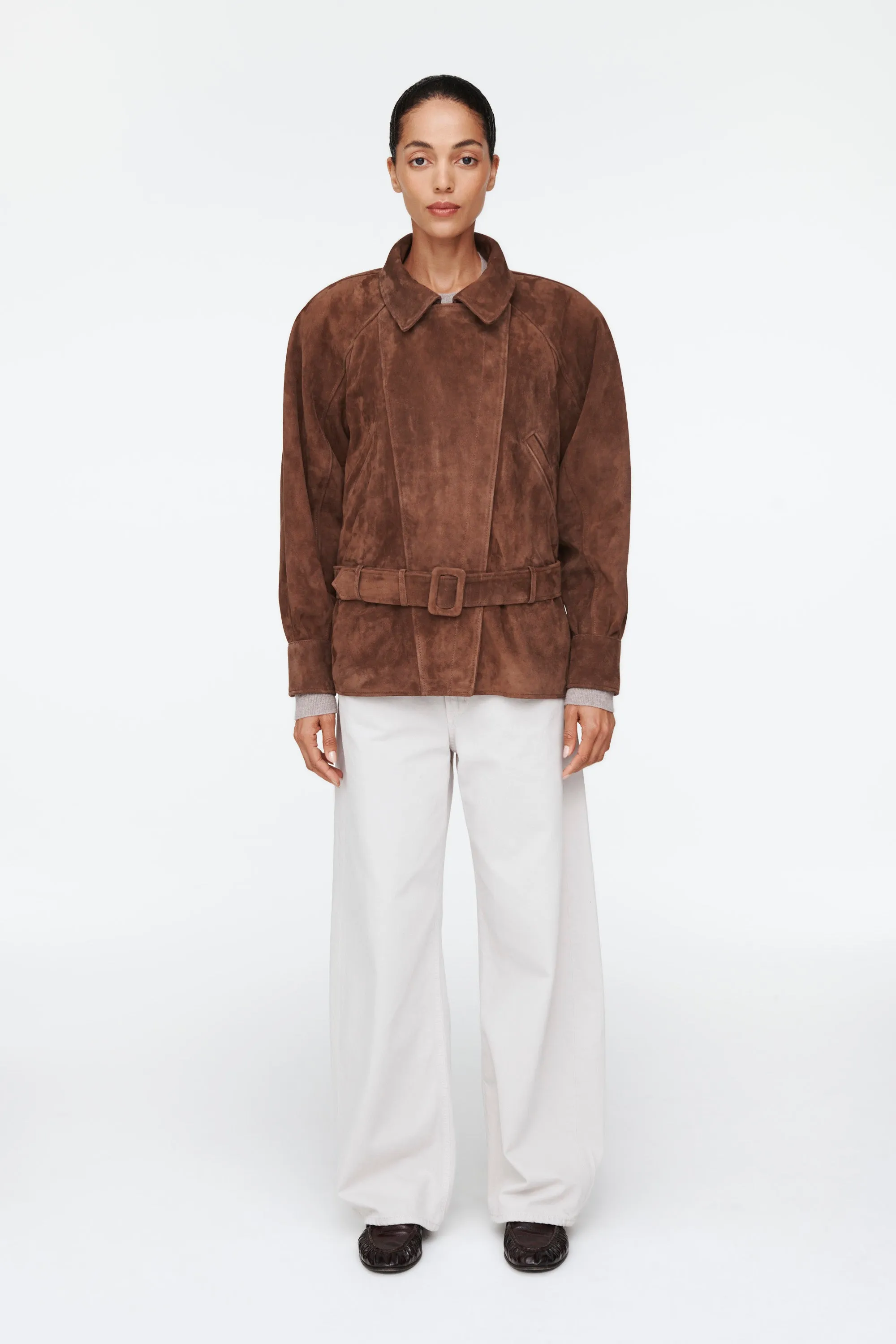 Sadie Suede Jacket sold by DUCIE