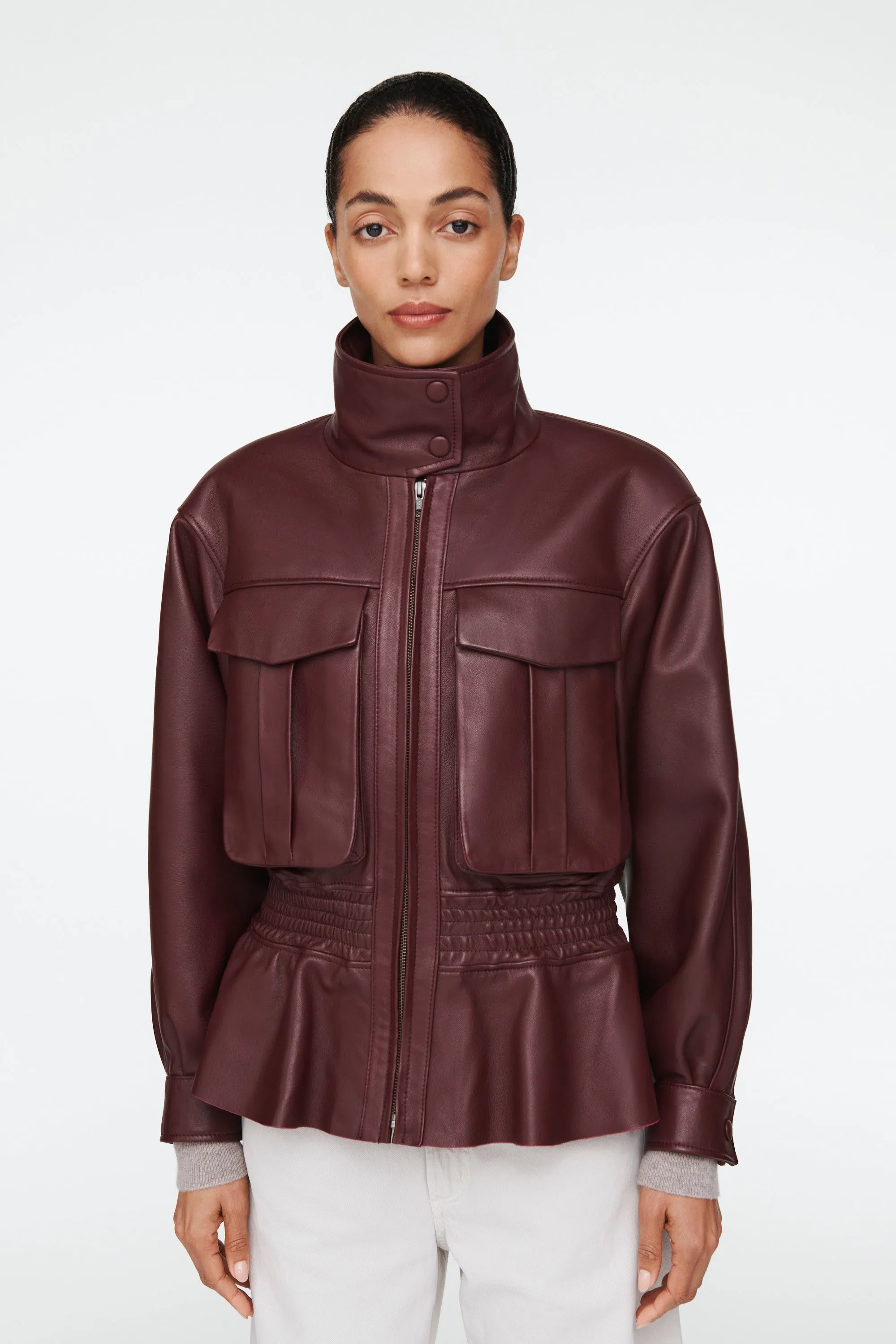 Hazel Leather Jacket sold by DUCIE product image thumbnail 4