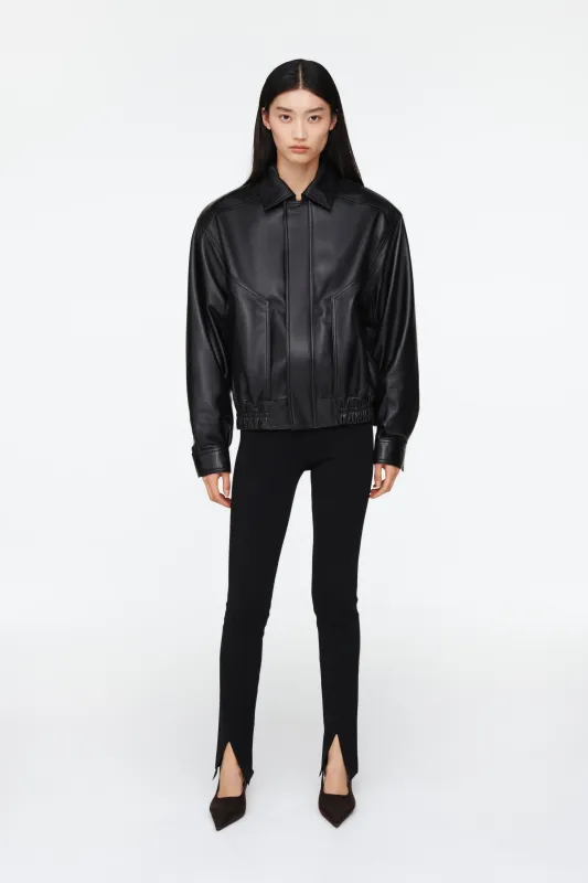 Florence Leather Bomber sold by DUCIE